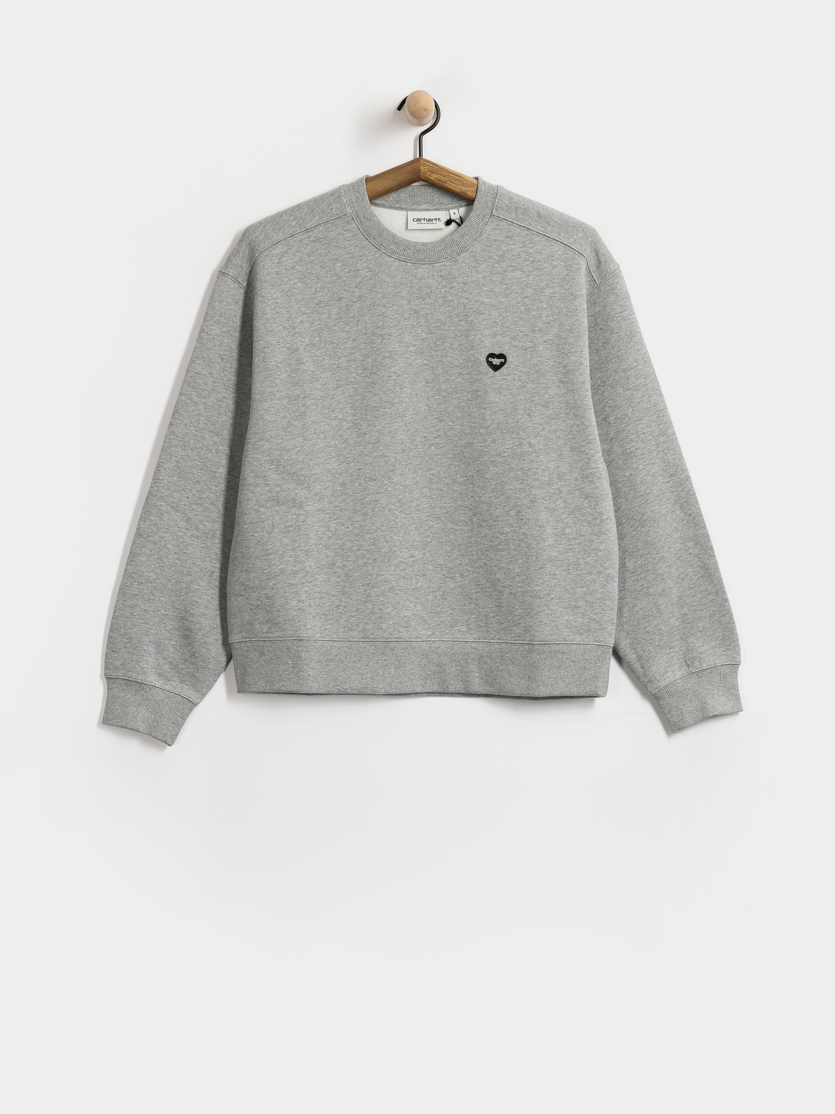Carhartt WIP Small Heart Patch Wmn Pulóver (grey heather/black)