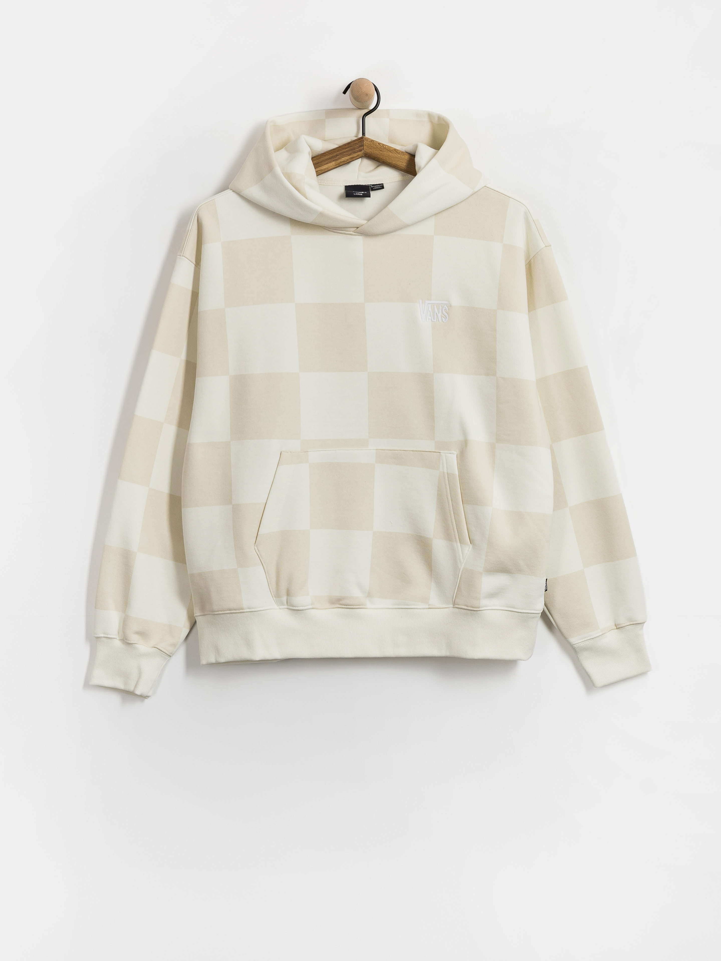 Vans Tonal Check Stretch Logo HD Kapucnis pulóver (marshmallow)