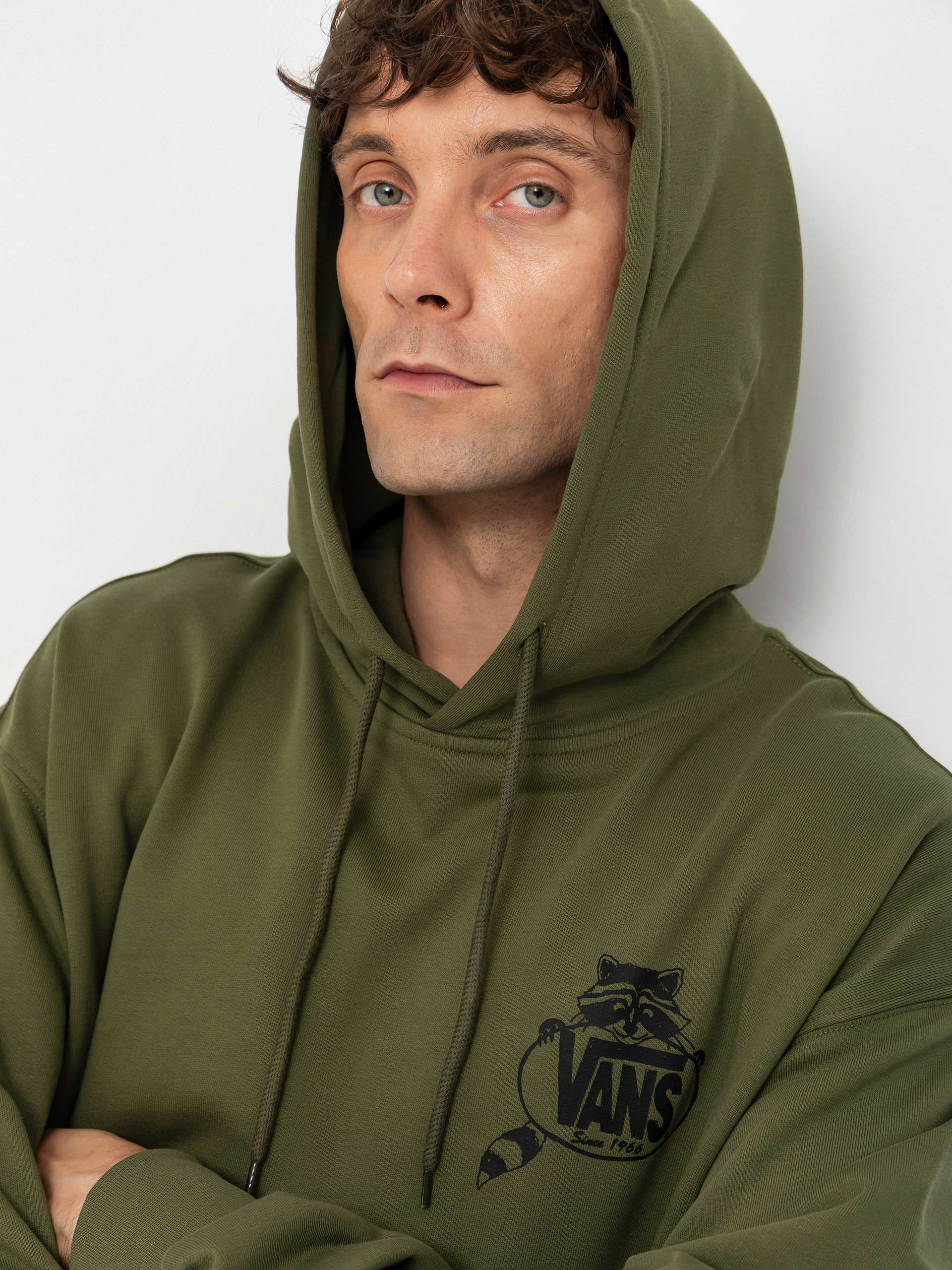 Kapucnis pulóver Vans Trashy HD (green balsam)
