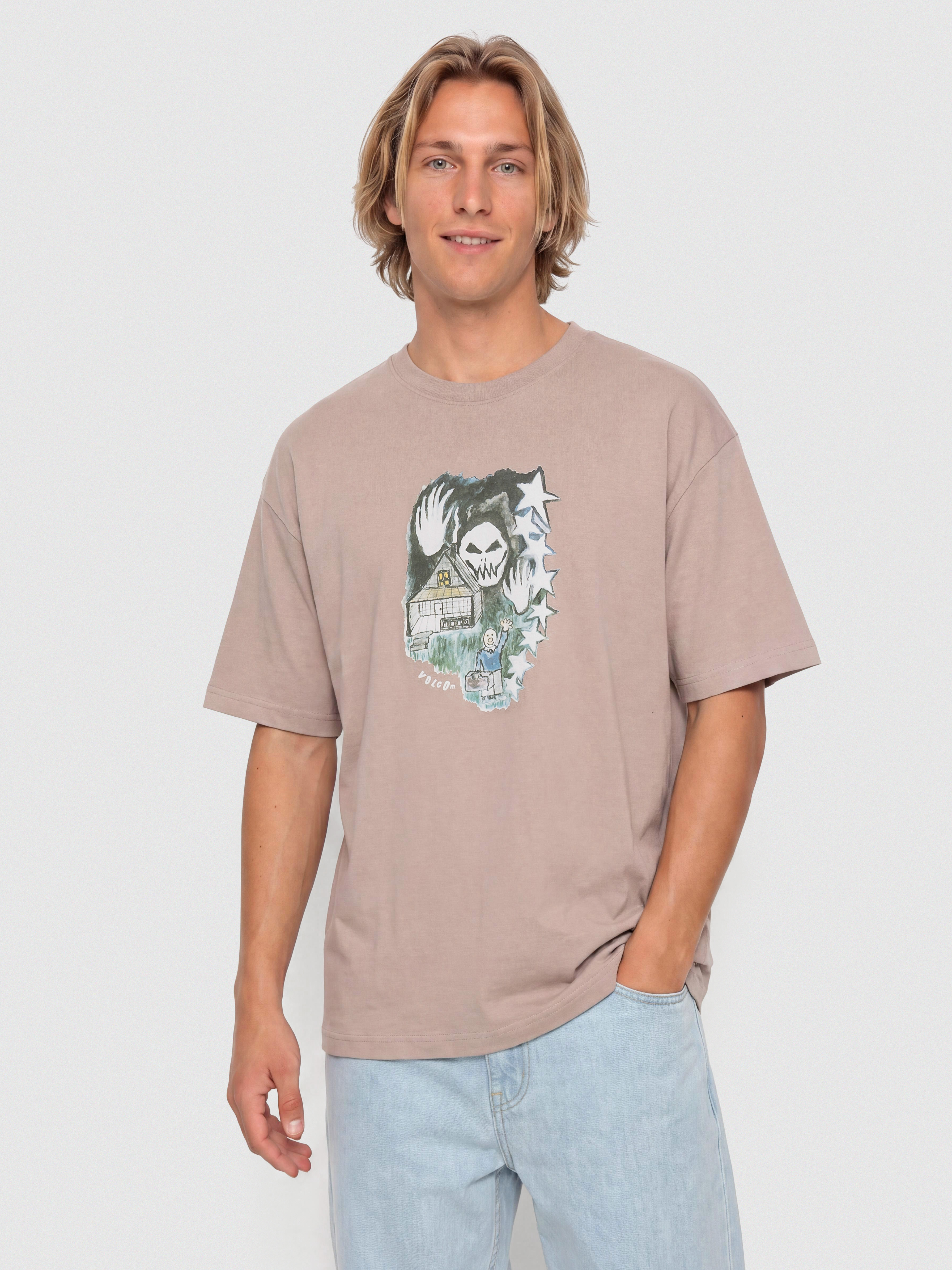 Volcom Fa Issam Auptel Lse Póló (bark brown)