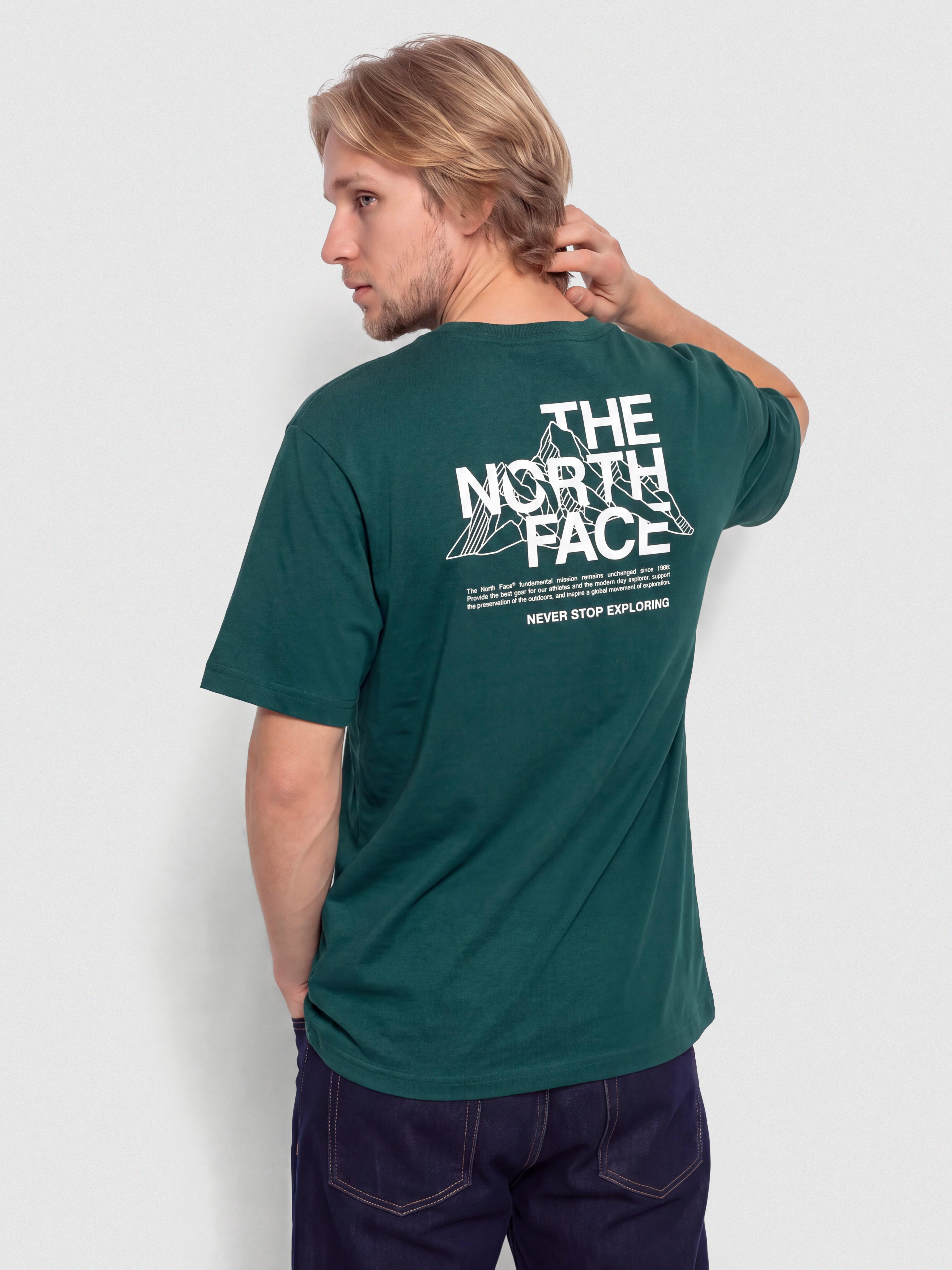Póló The North Face Mountain Sketch (pacific teal)