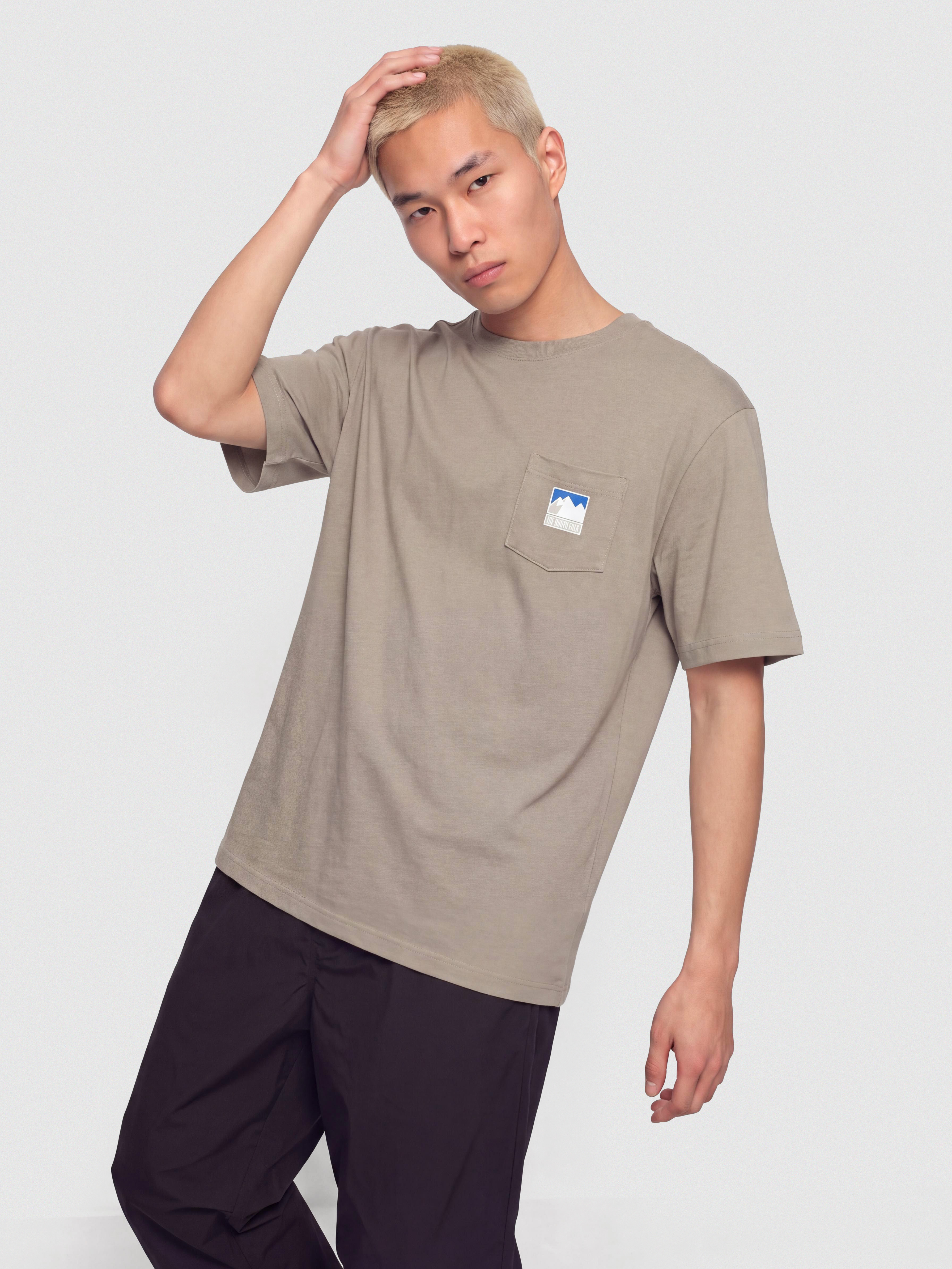 The North Face Mountain Logo Relaxed Póló (stone slab)