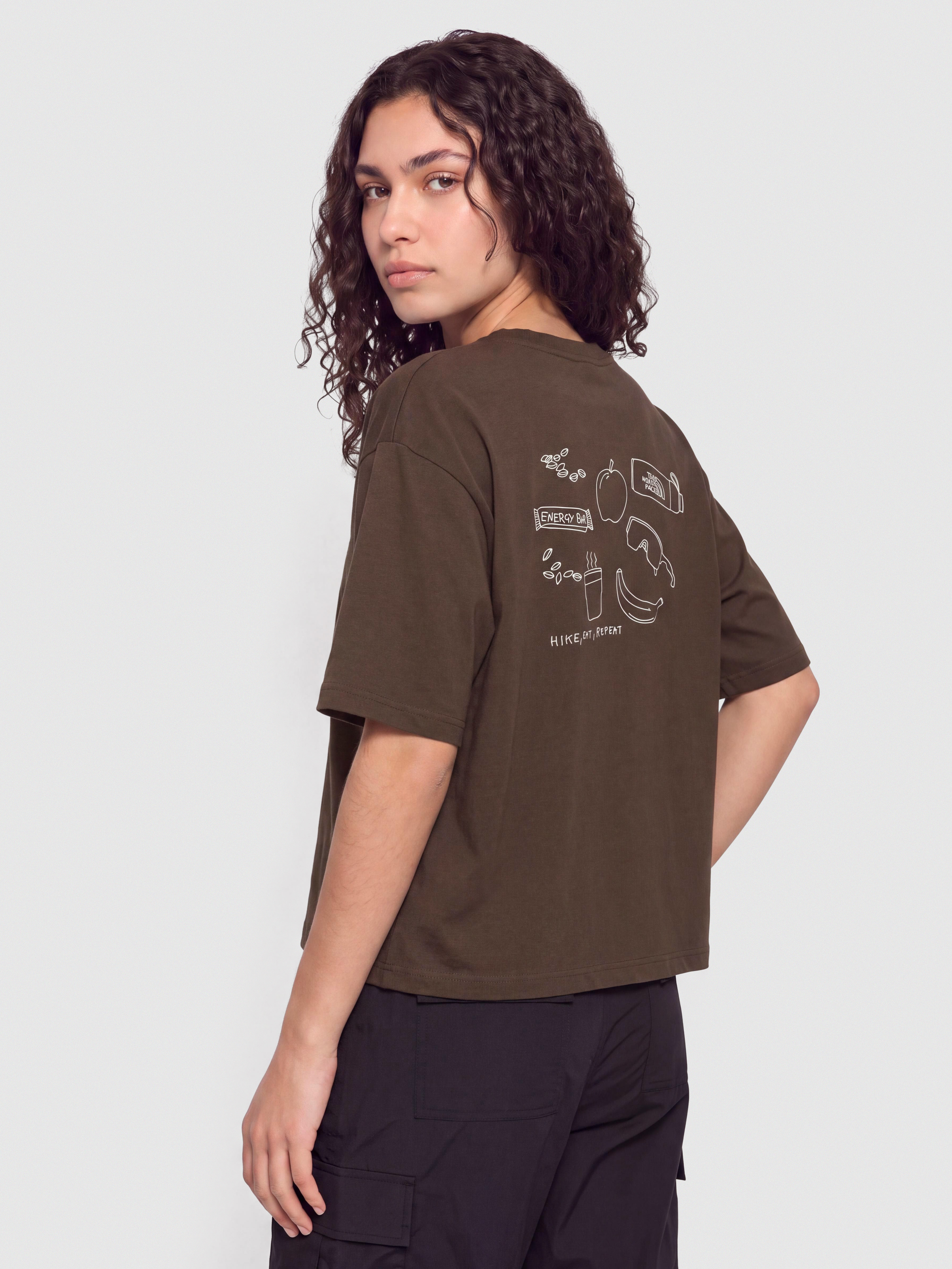 The North Face Hike Picnic Boxy Wmn Póló (dark chestnut)