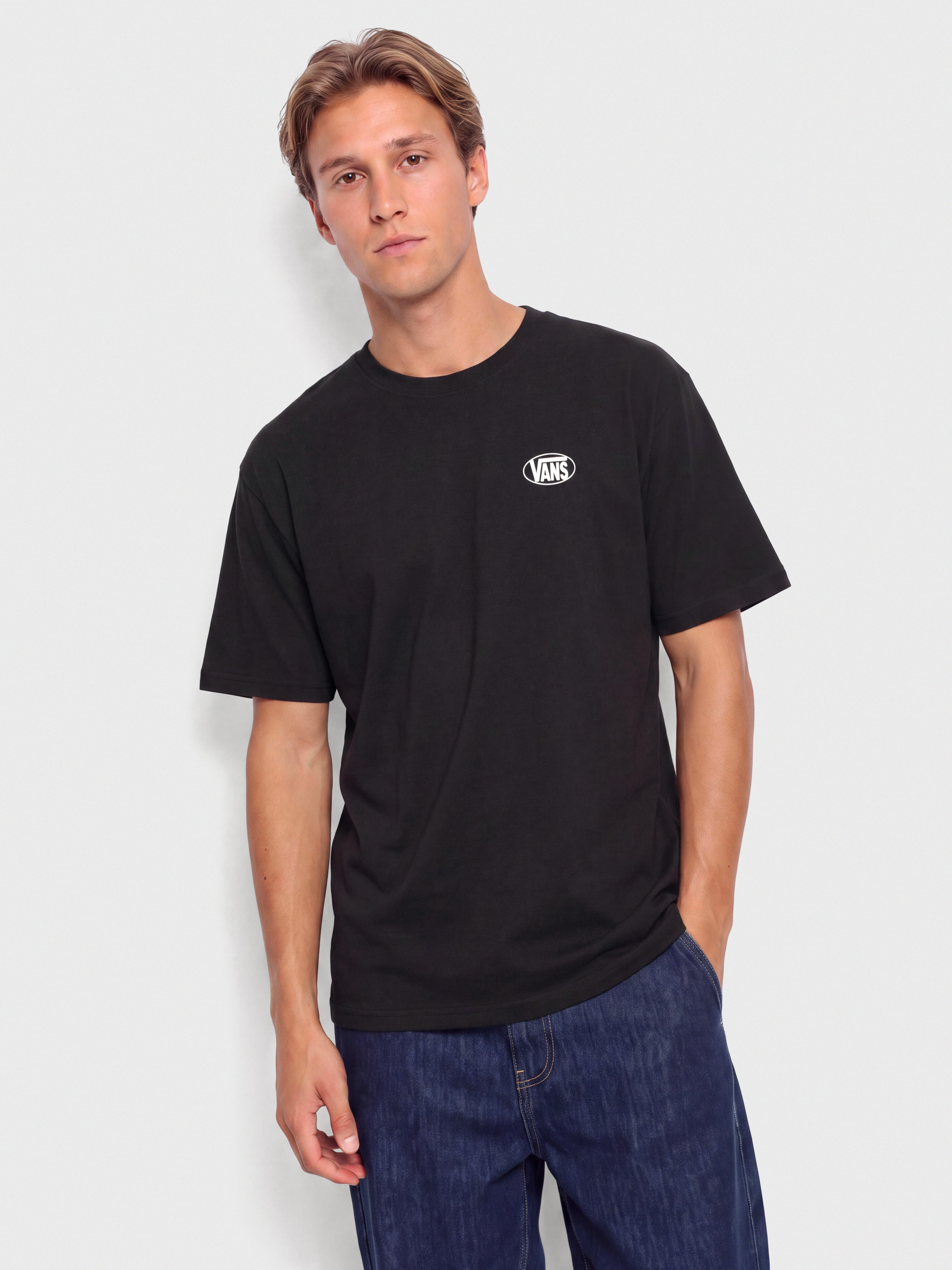 Vans Oval Logo Loose Póló (black)