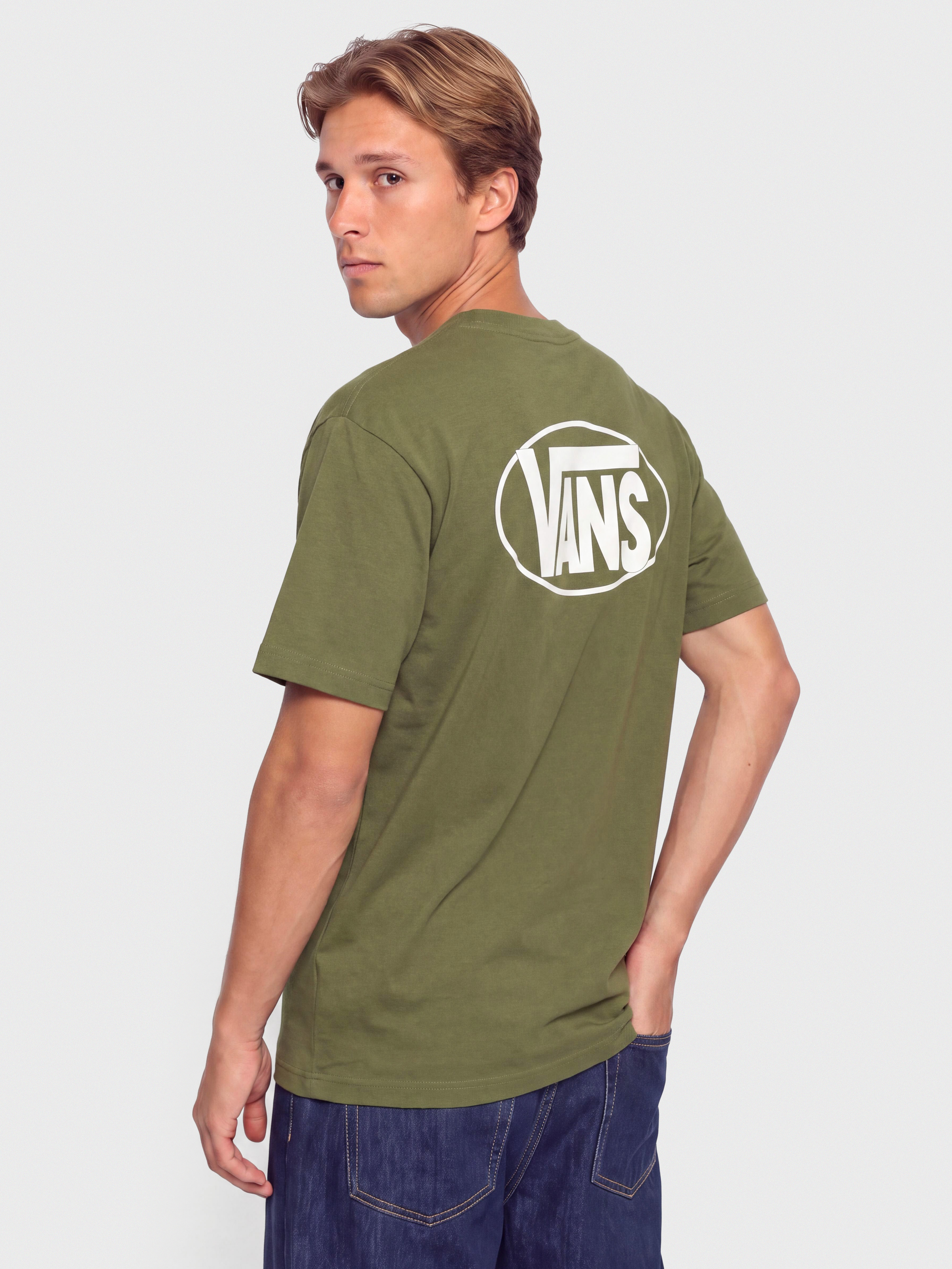 Vans Oval Logo Loose Póló (green balsam)
