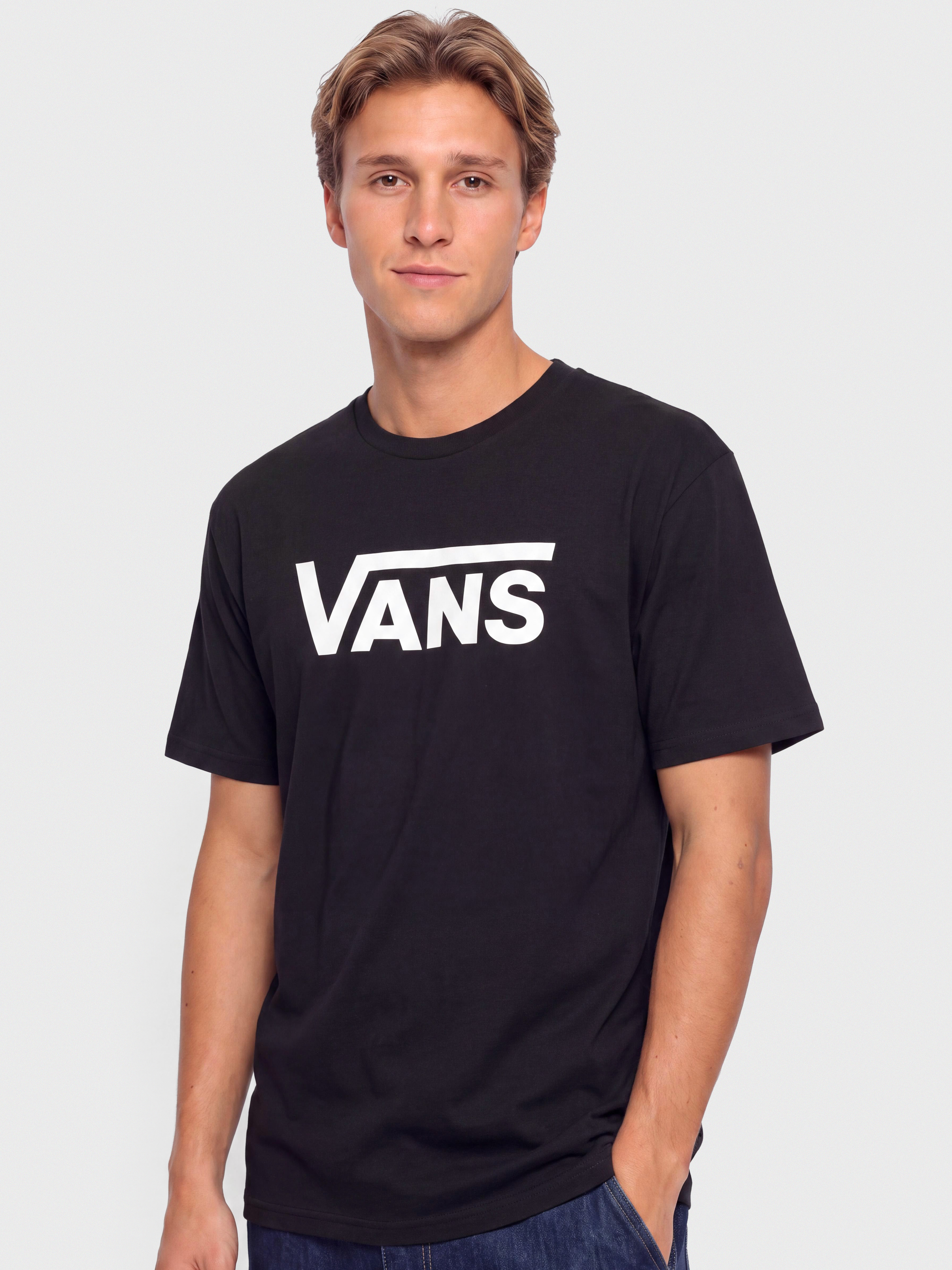 Vans Classic Drop V Póló (black/white)