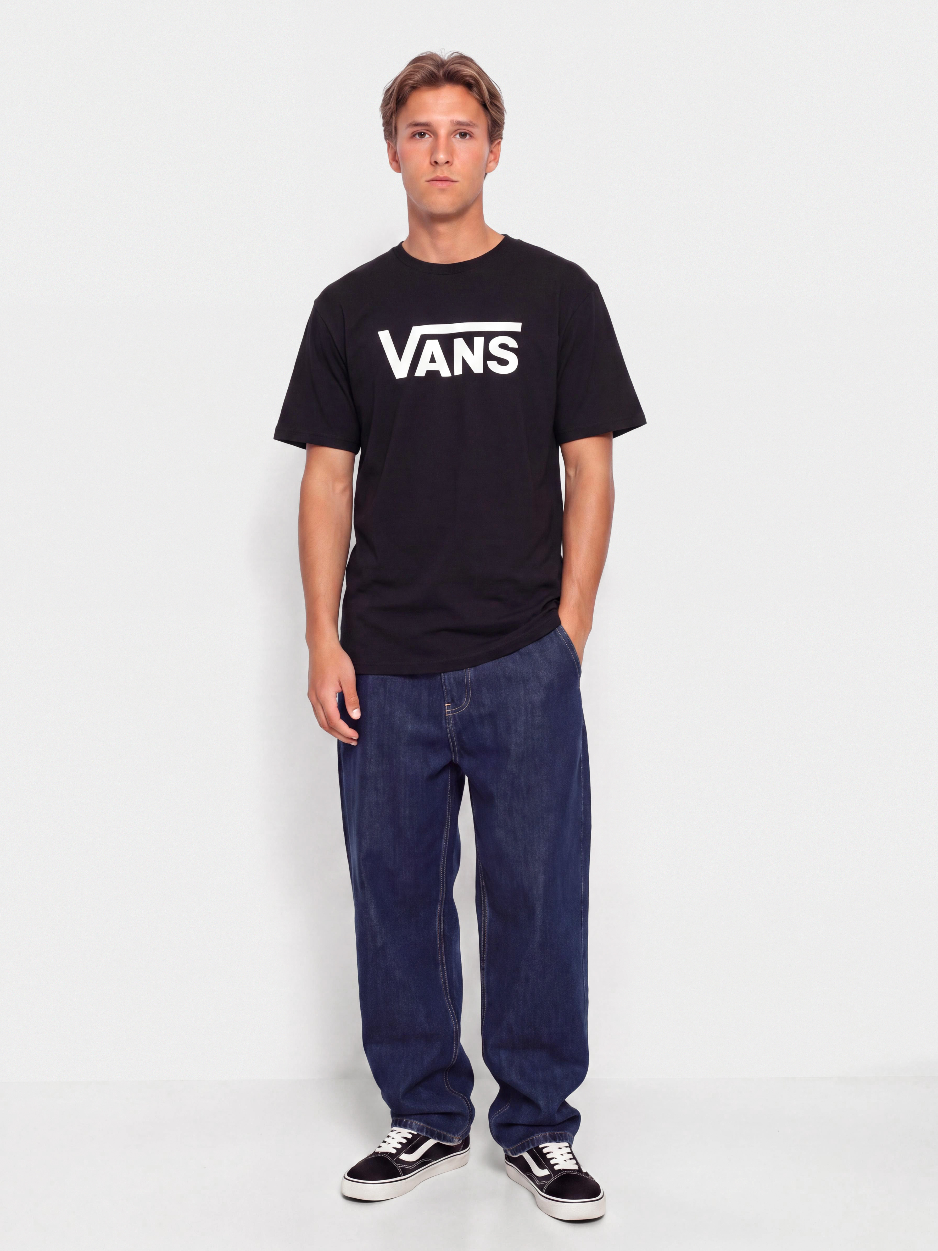 Vans Classic Drop V Póló (black/white)