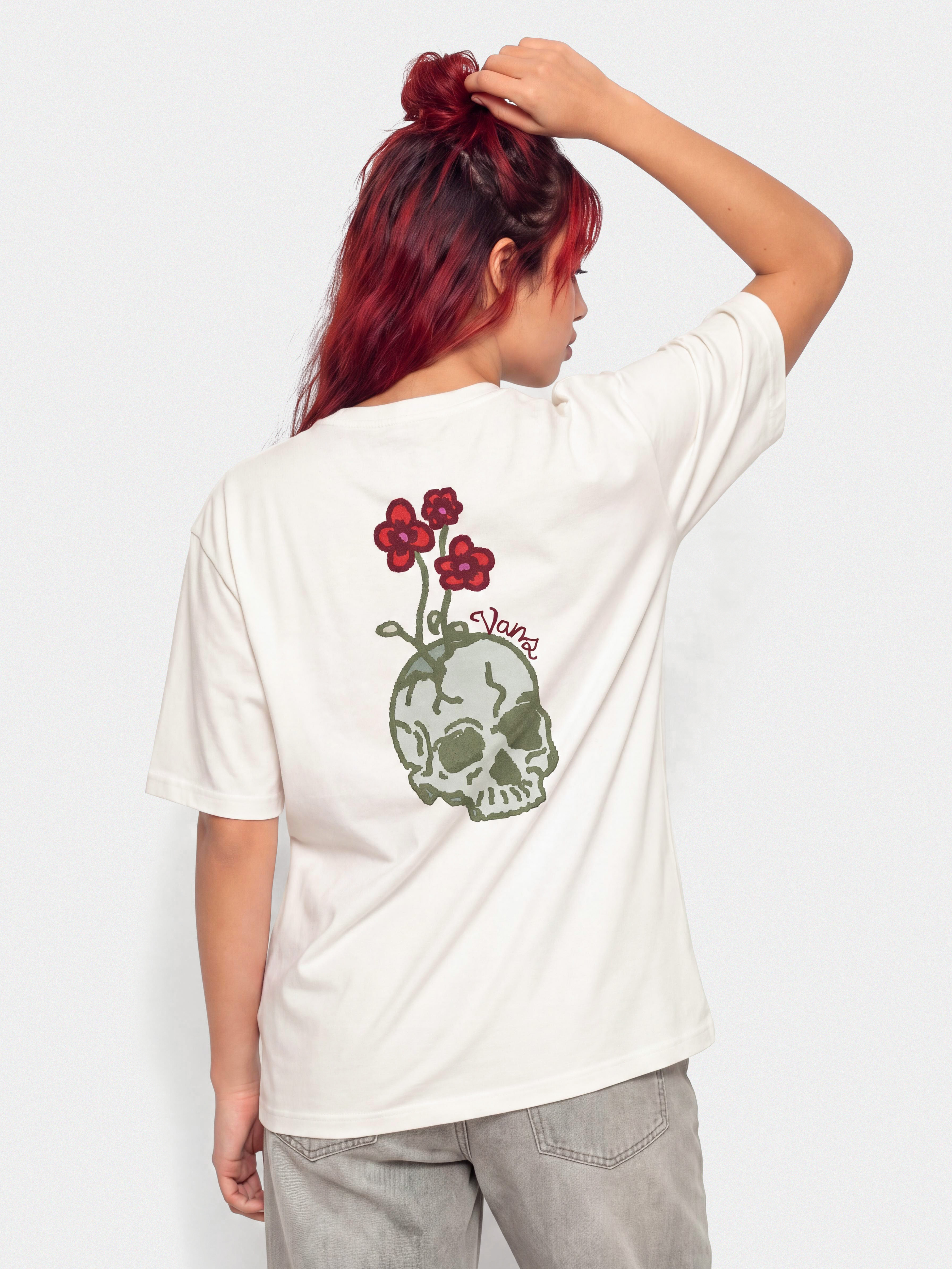 Vans Hand Drawn Floral Wmn Póló (marshmallow)
