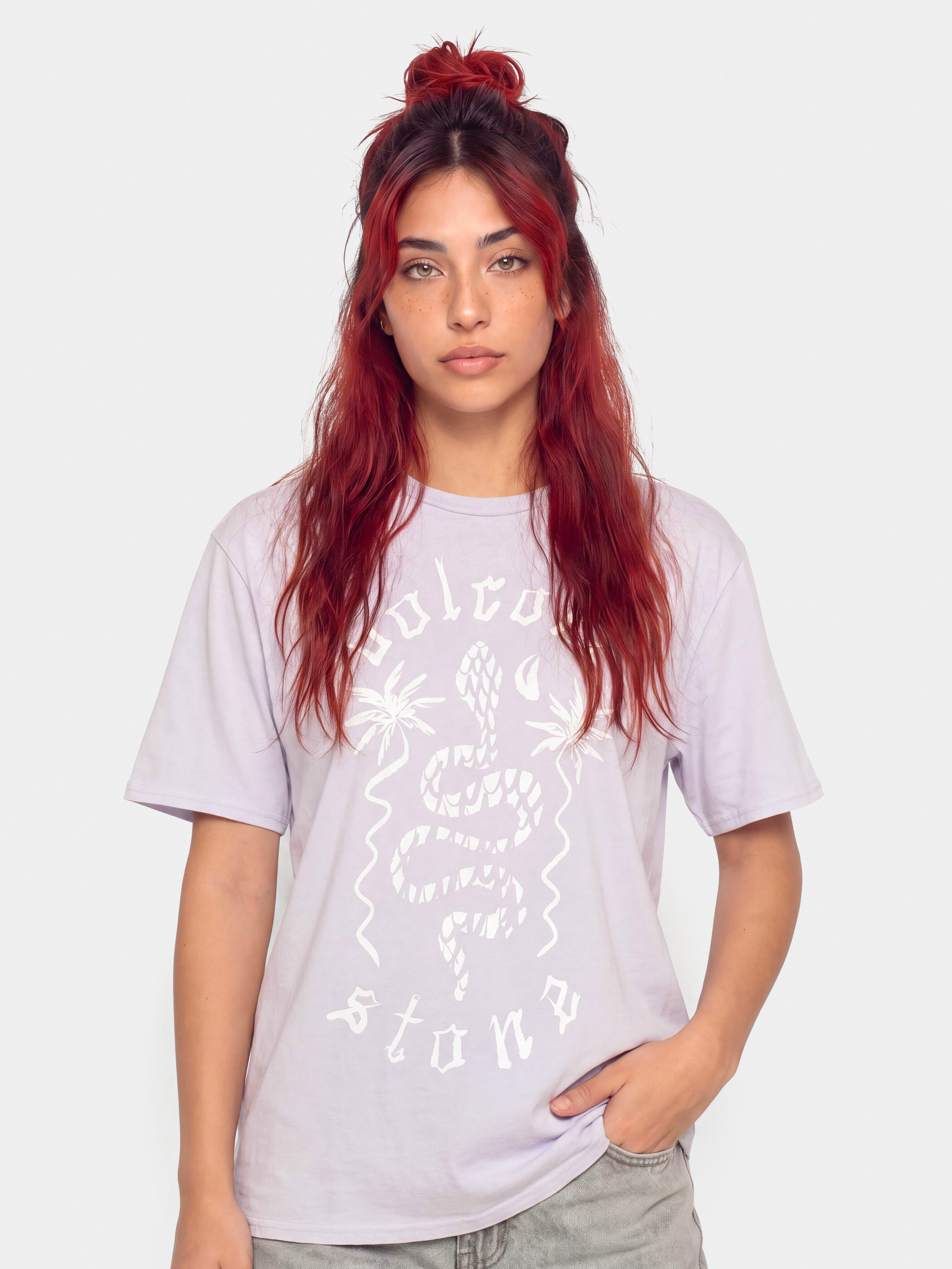 Volcom Burnout Bf Póló Wmn (dusty lavender)