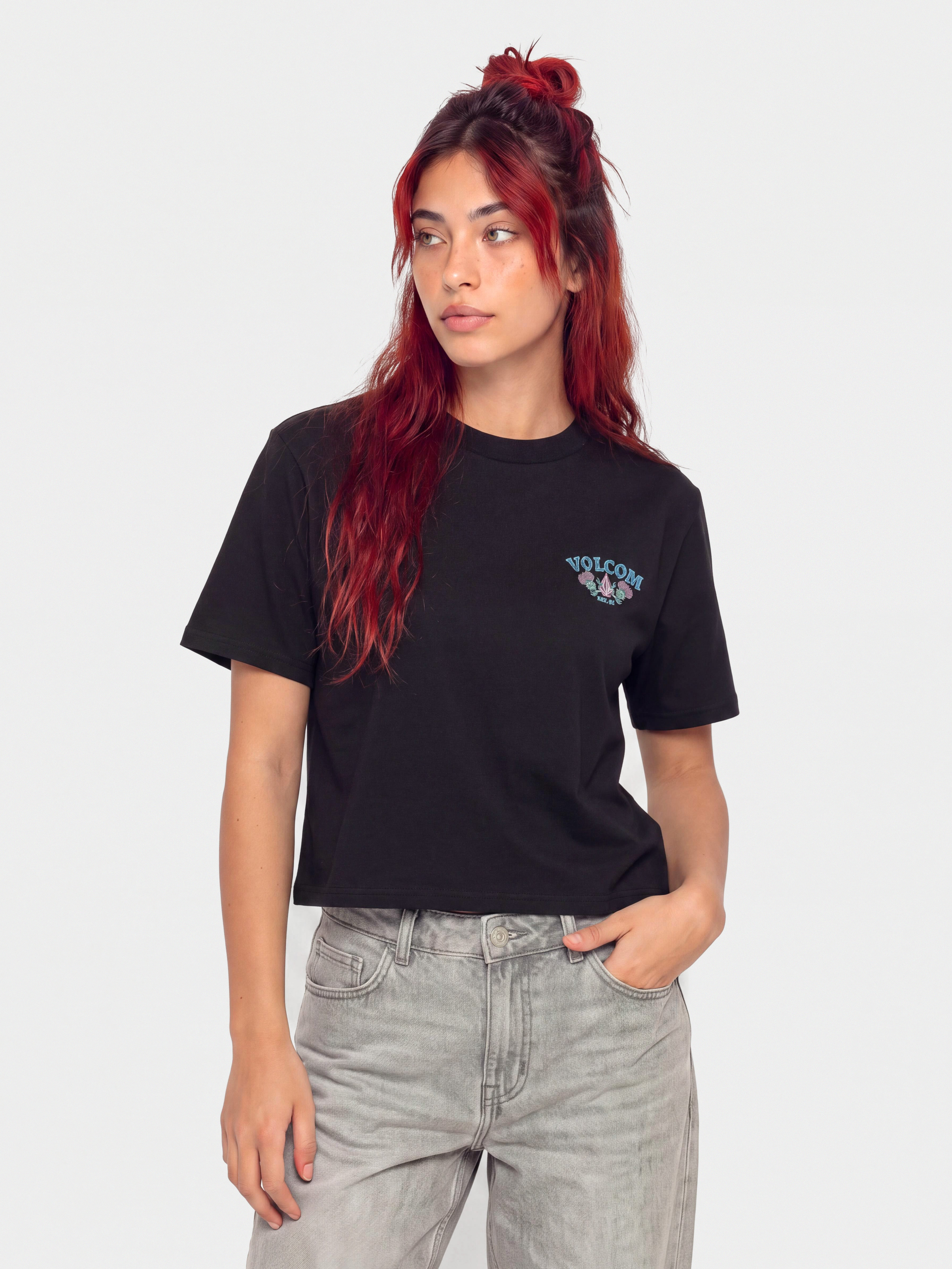 Volcom Dial Crop Wmn Póló (black)