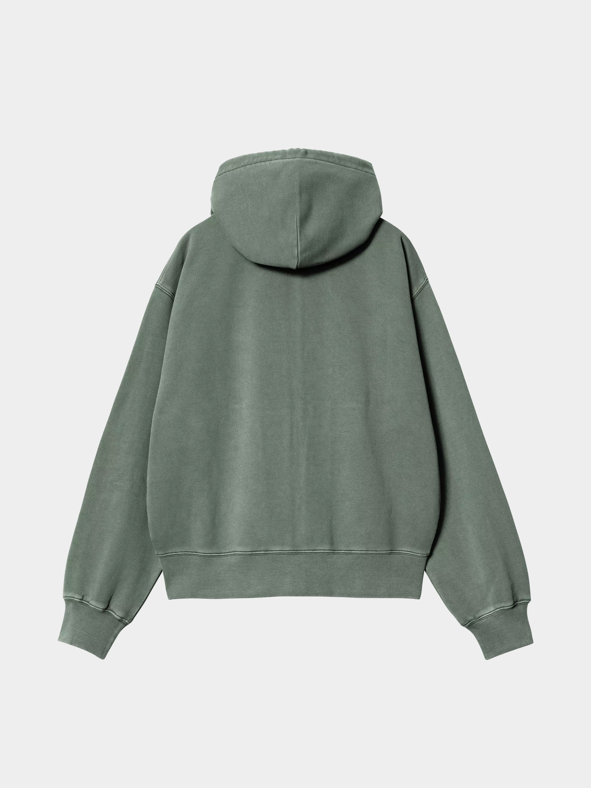 Kapucnis pulóver Carhartt WIP Nelson ZHD Wmn (dark scarab/garment dyed)