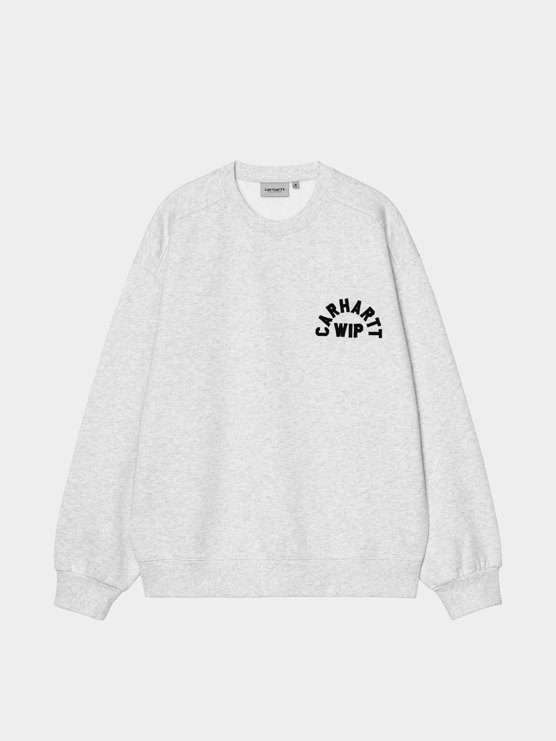 Pulóver Carhartt WIP Arch Script (ash heather/dark navy/stone washed)