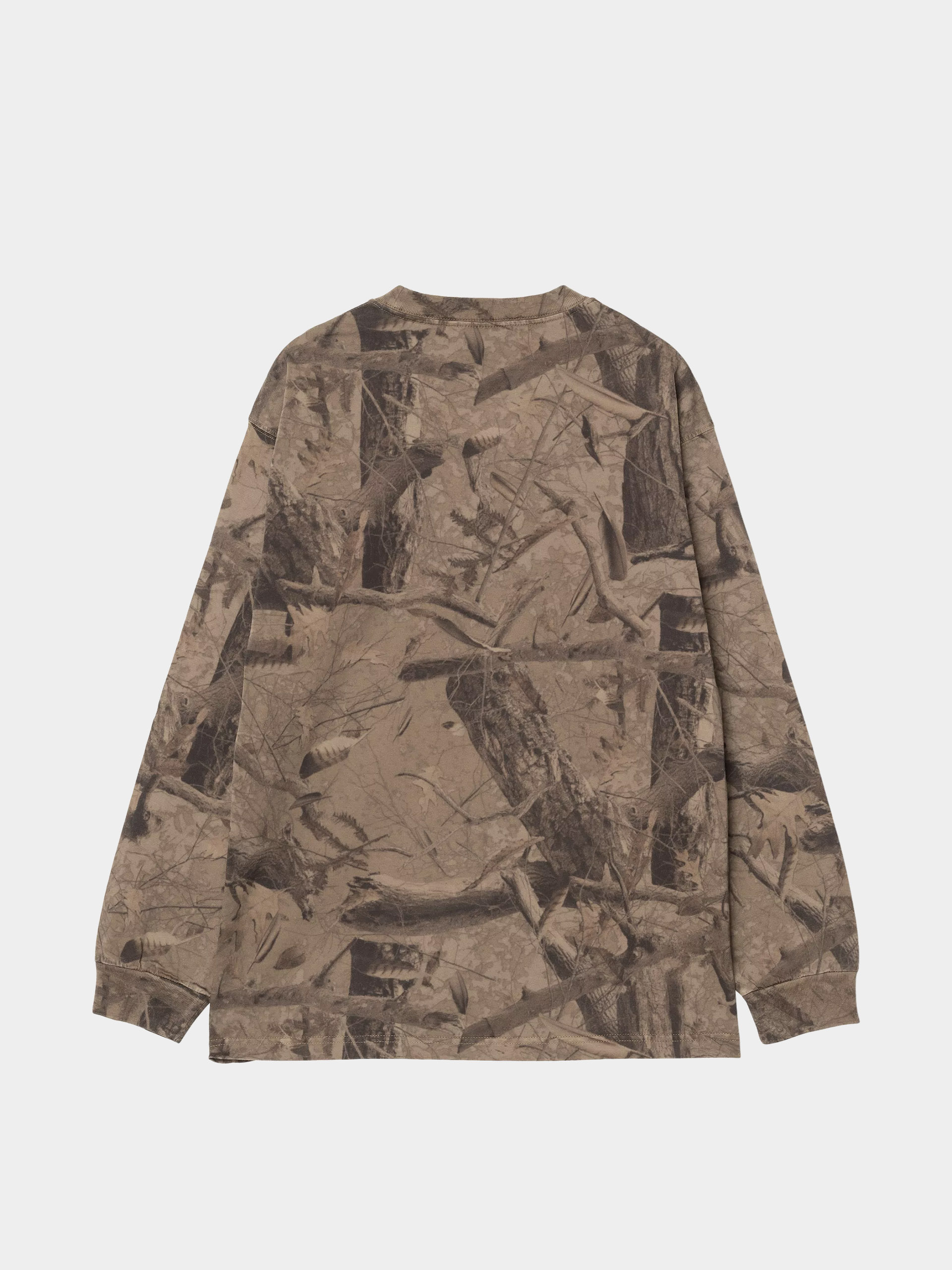 Hosszú ujjú felső Carhartt WIP Feather Tree (camo feather tree khaki/shungite/garment dyed)
