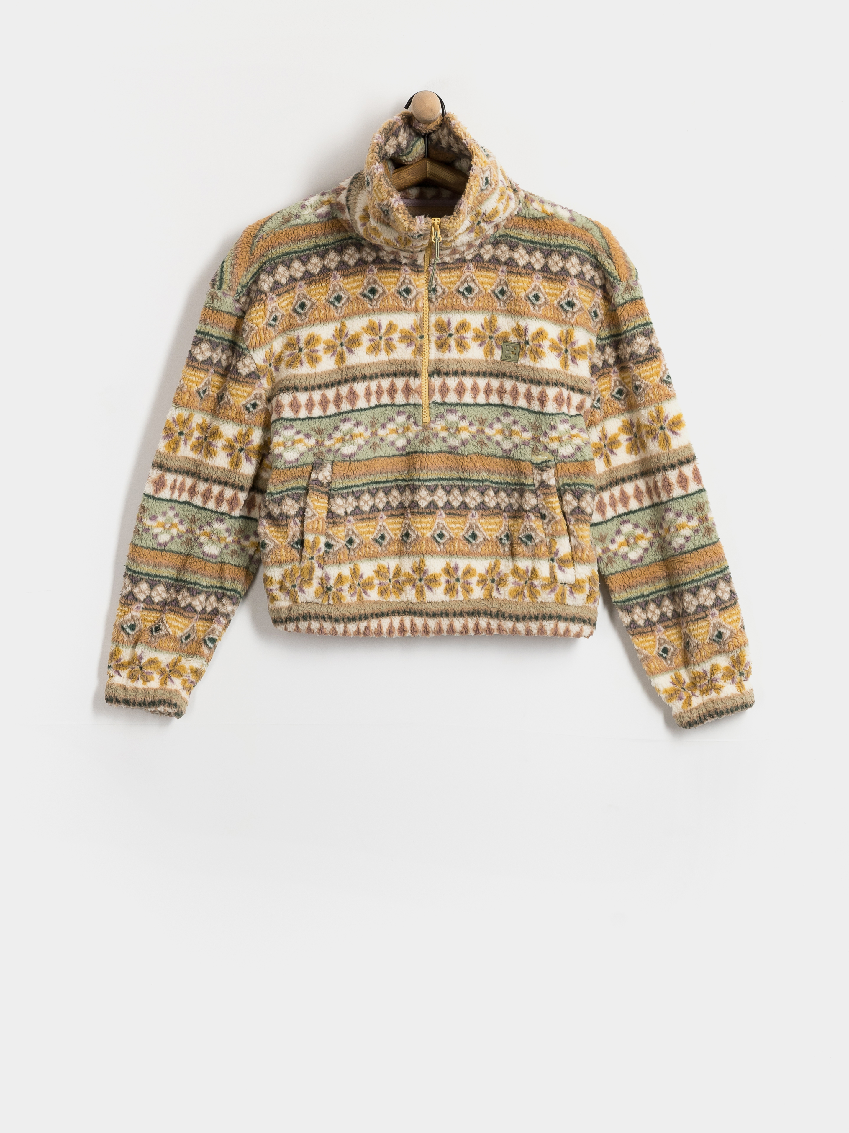 Női Billabong Barra Half Zip Polár pulóver (sea fog)