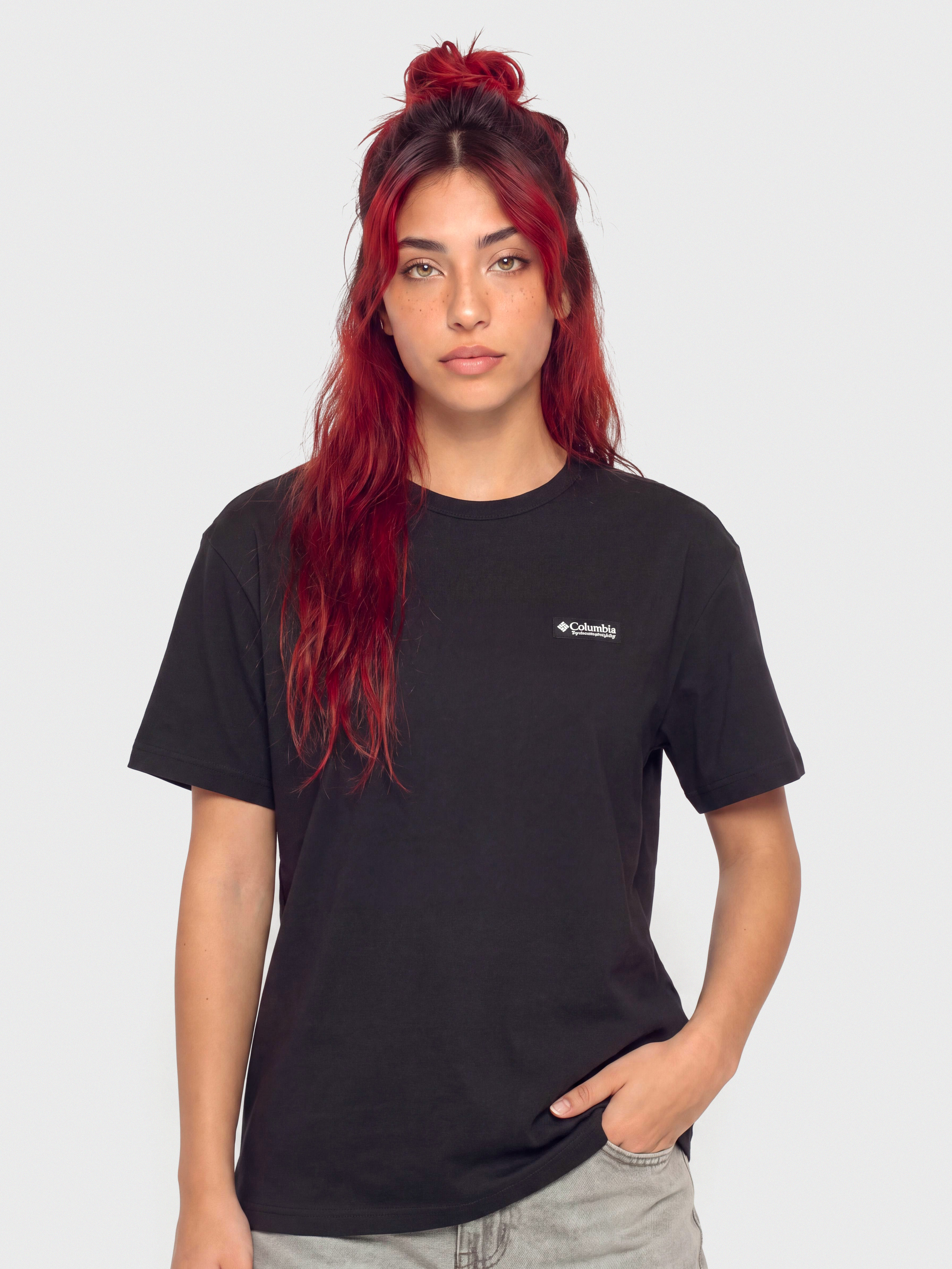 Columbia CSC Heavyweight Graphic Wmn Pu00f3lu00f3 (black/linear hillscape)