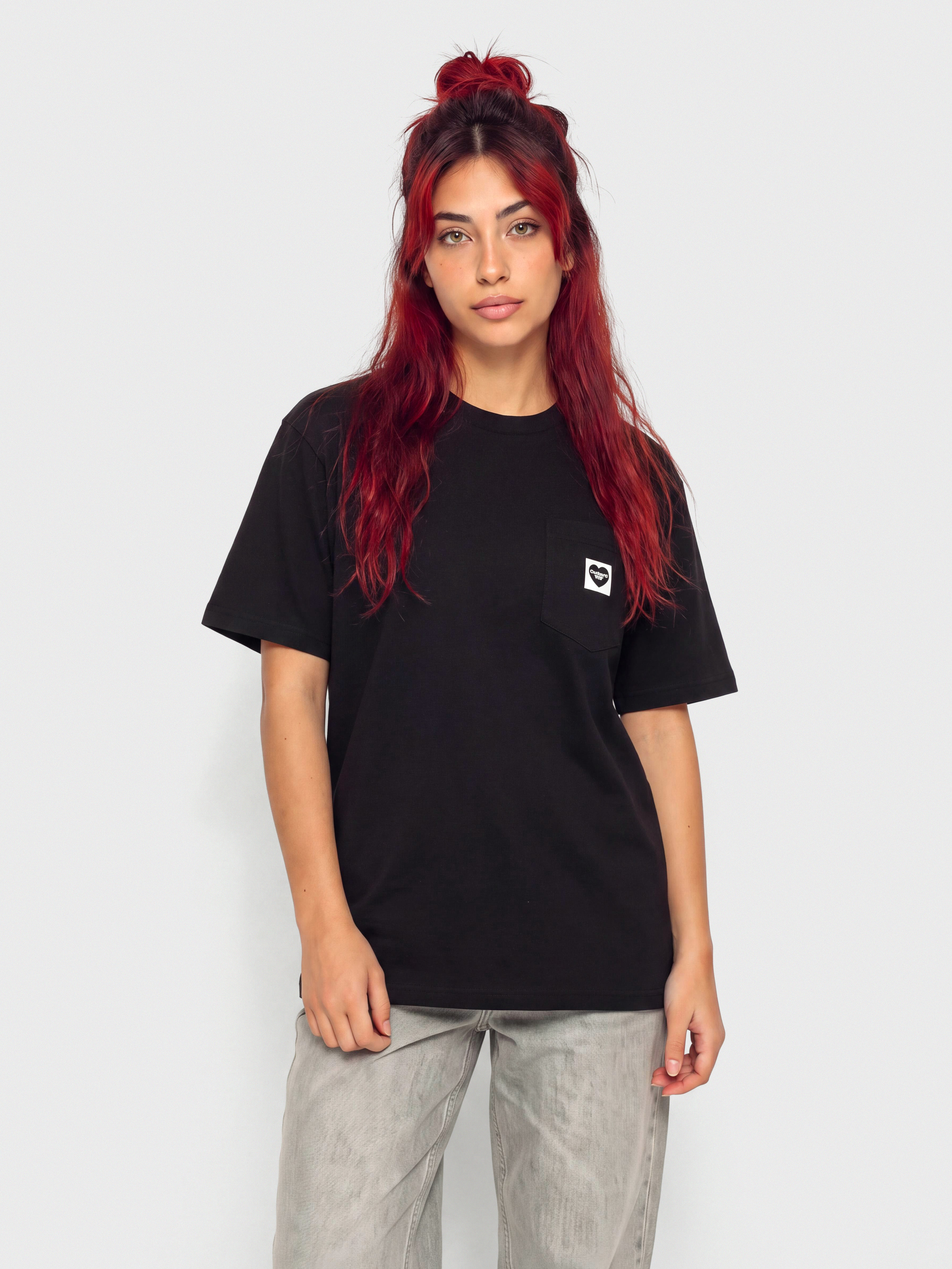 Carhartt WIP Pocket Small Heart Wmn Póló (black/black)