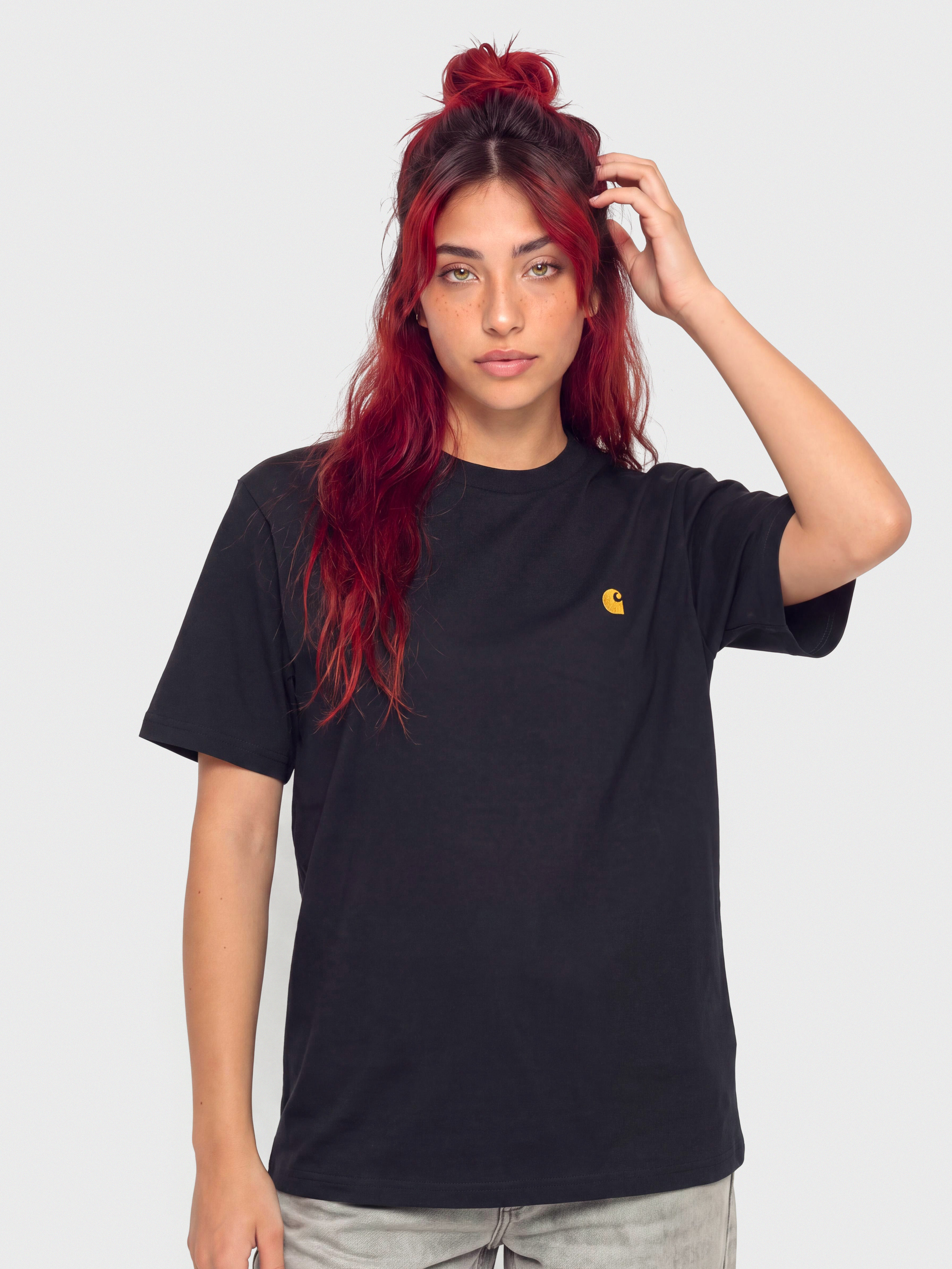 Carhartt WIP Chase Wmn Pu00f3lu00f3 (dark navy/gold)