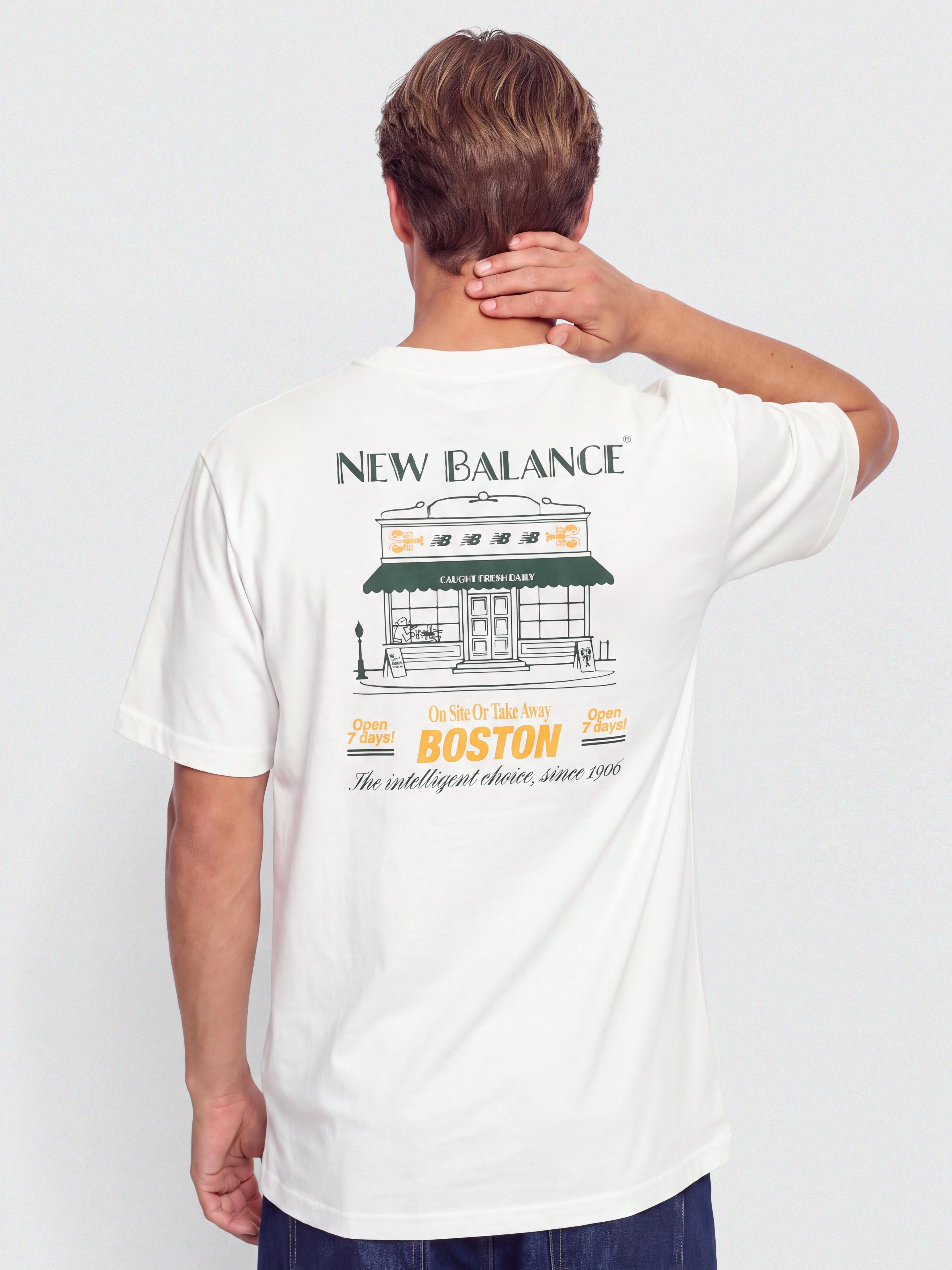 New Balance Grab a Bite Boston Póló (sea salt)