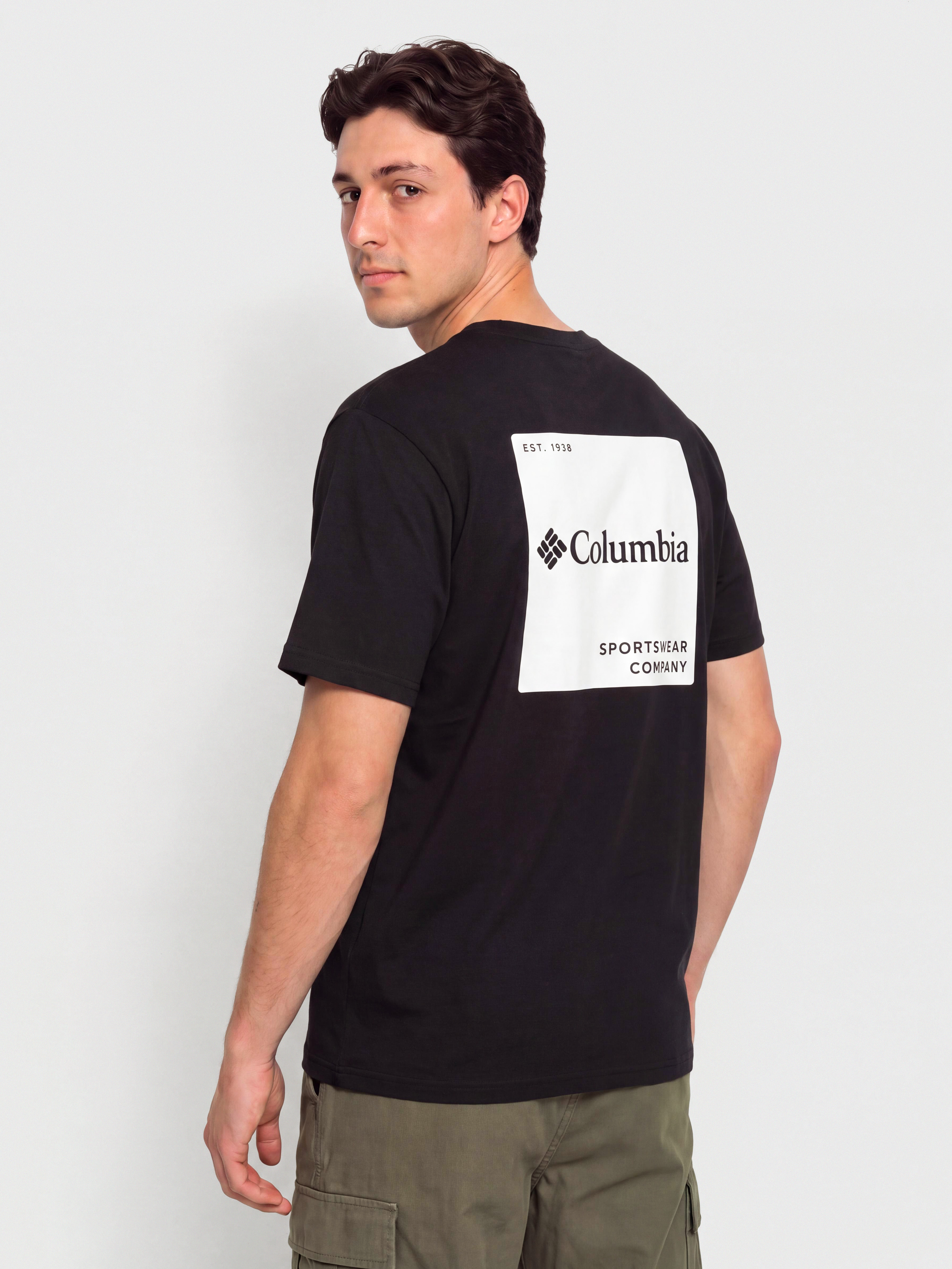 Póló Columbia CSC Logo Back (black/boxy brand)