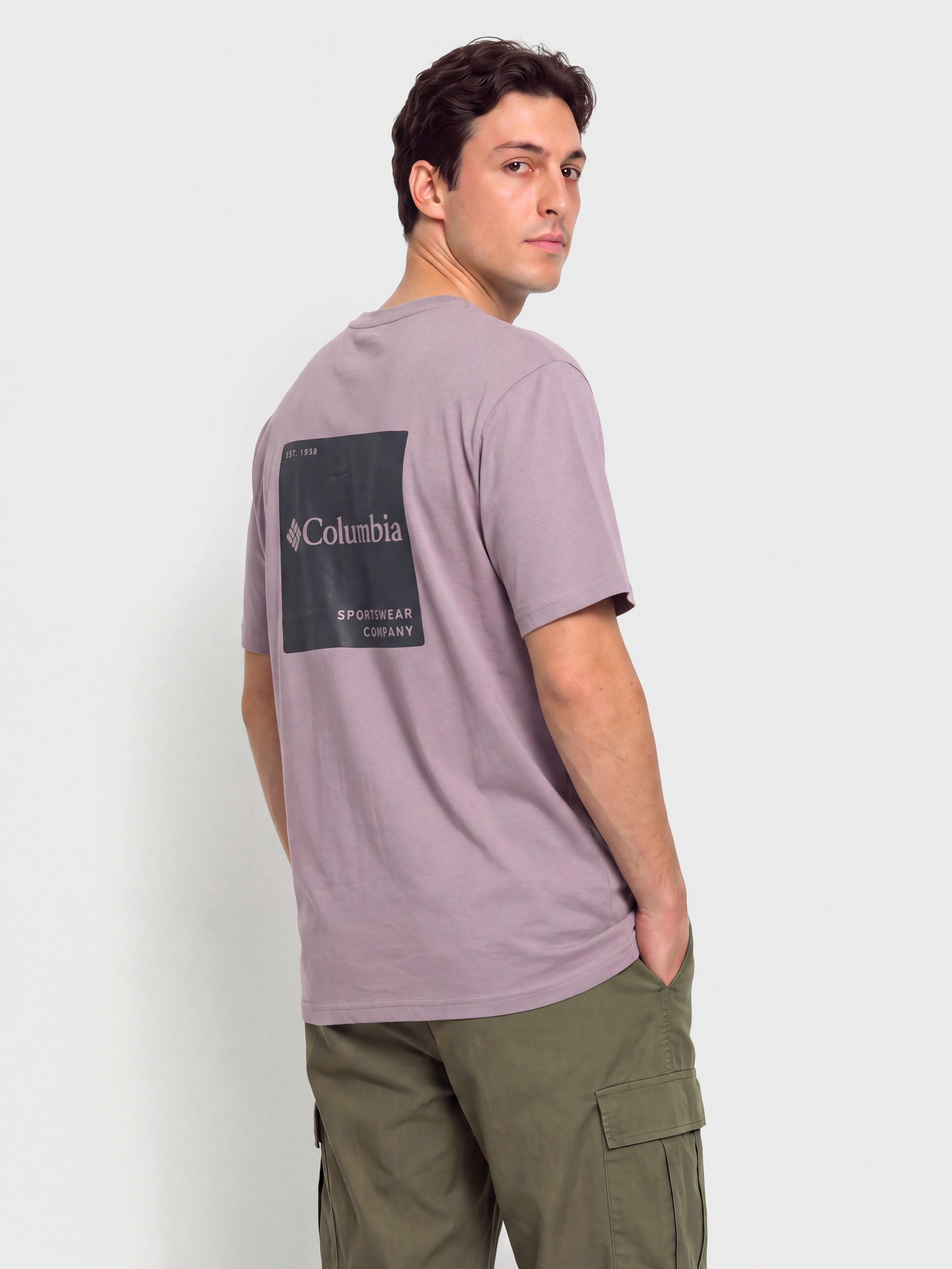 Póló Columbia CSC Logo Back (shale purple/boxy brand)