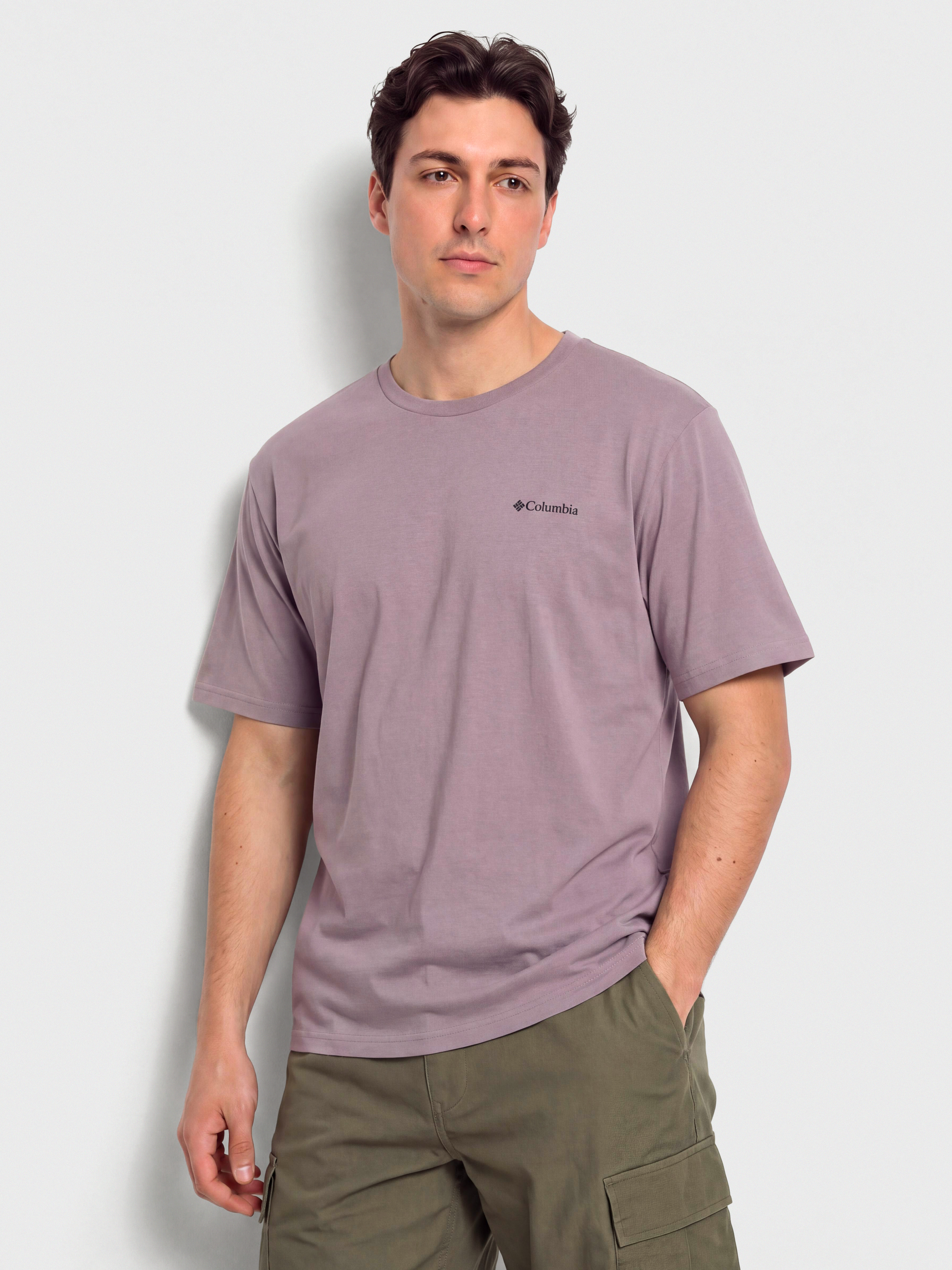 Póló Columbia CSC Logo Back (shale purple/boxy brand)