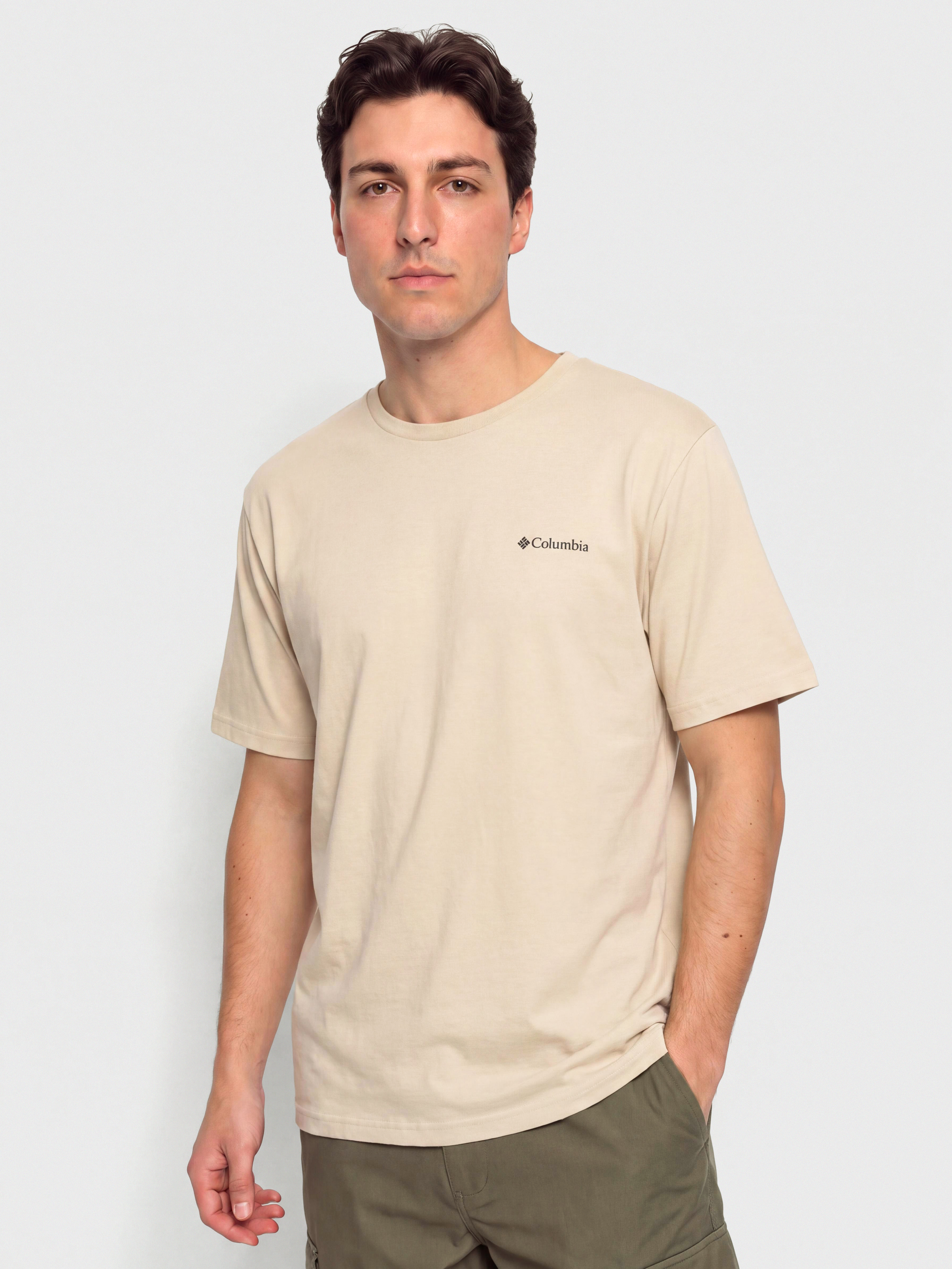Póló Columbia CSC Logo Back (dark stone/boxy brand)
