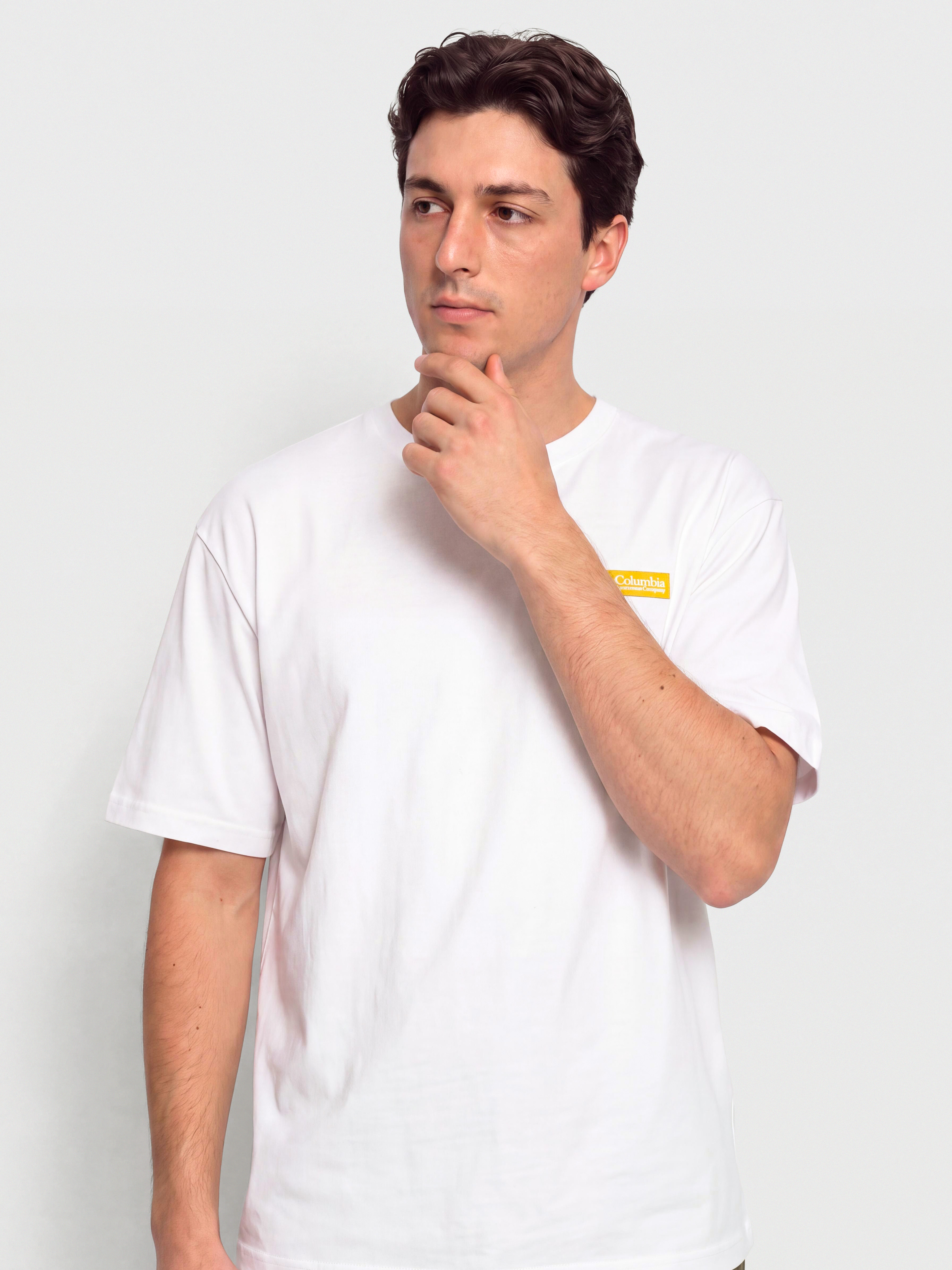 Póló Columbia CSC Heavyweight Iconic (white/repeated peaks)
