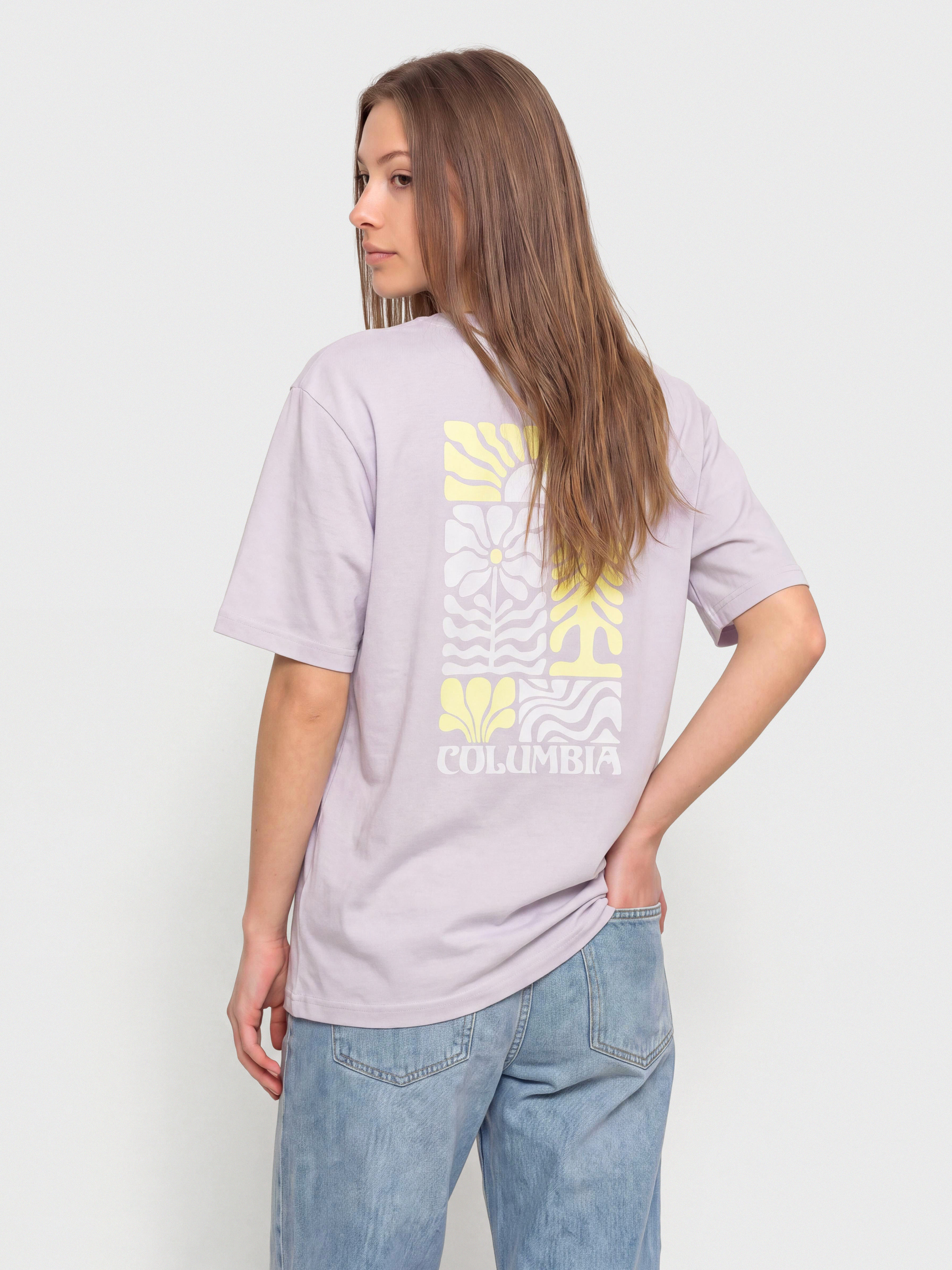Columbia Rolling Bend Graphic Oversized Wmn Pu00f3lu00f3 (lavender pearl/floral groove)