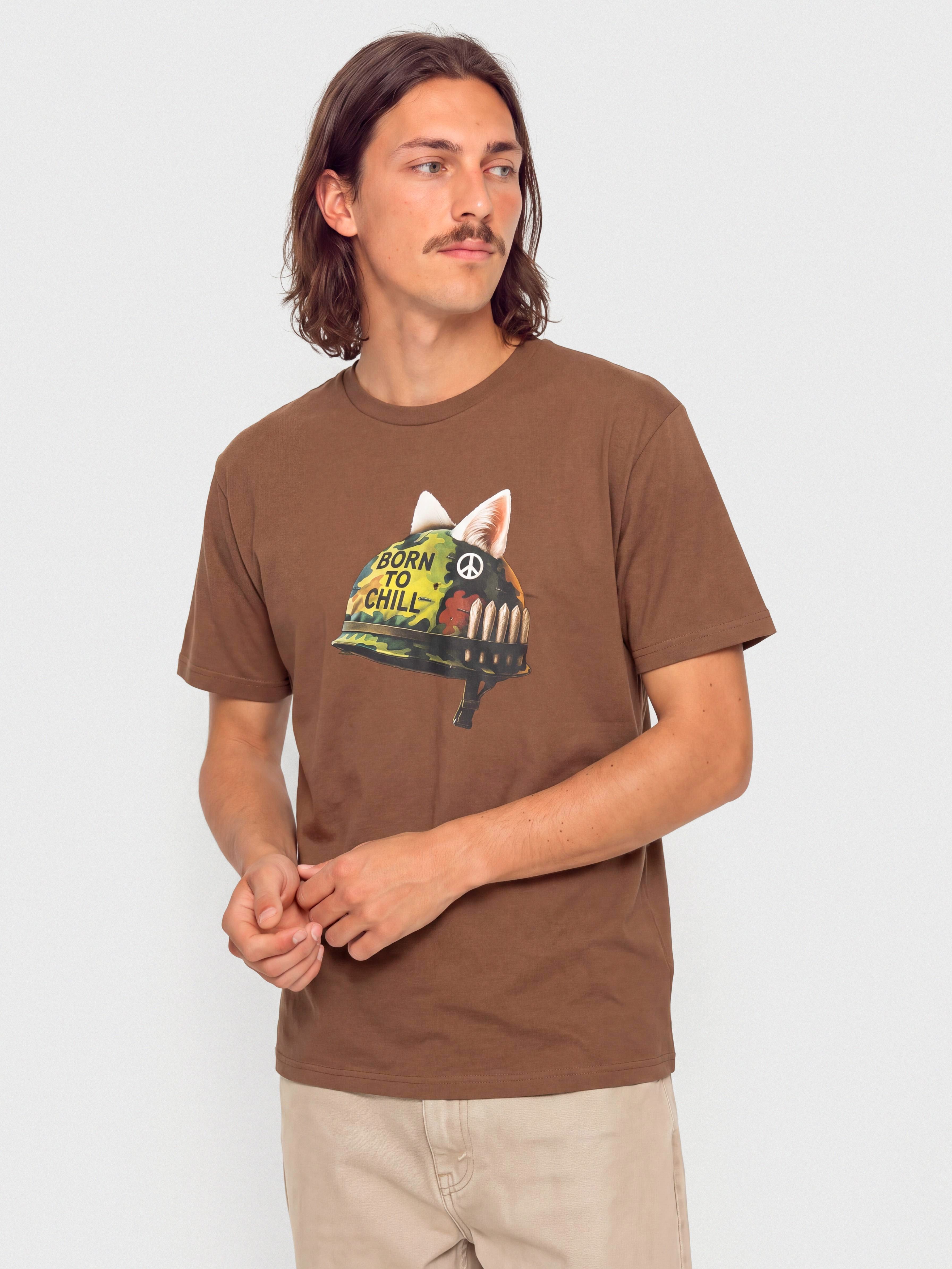 RipNDip Born To Chill Póló (brown wash)