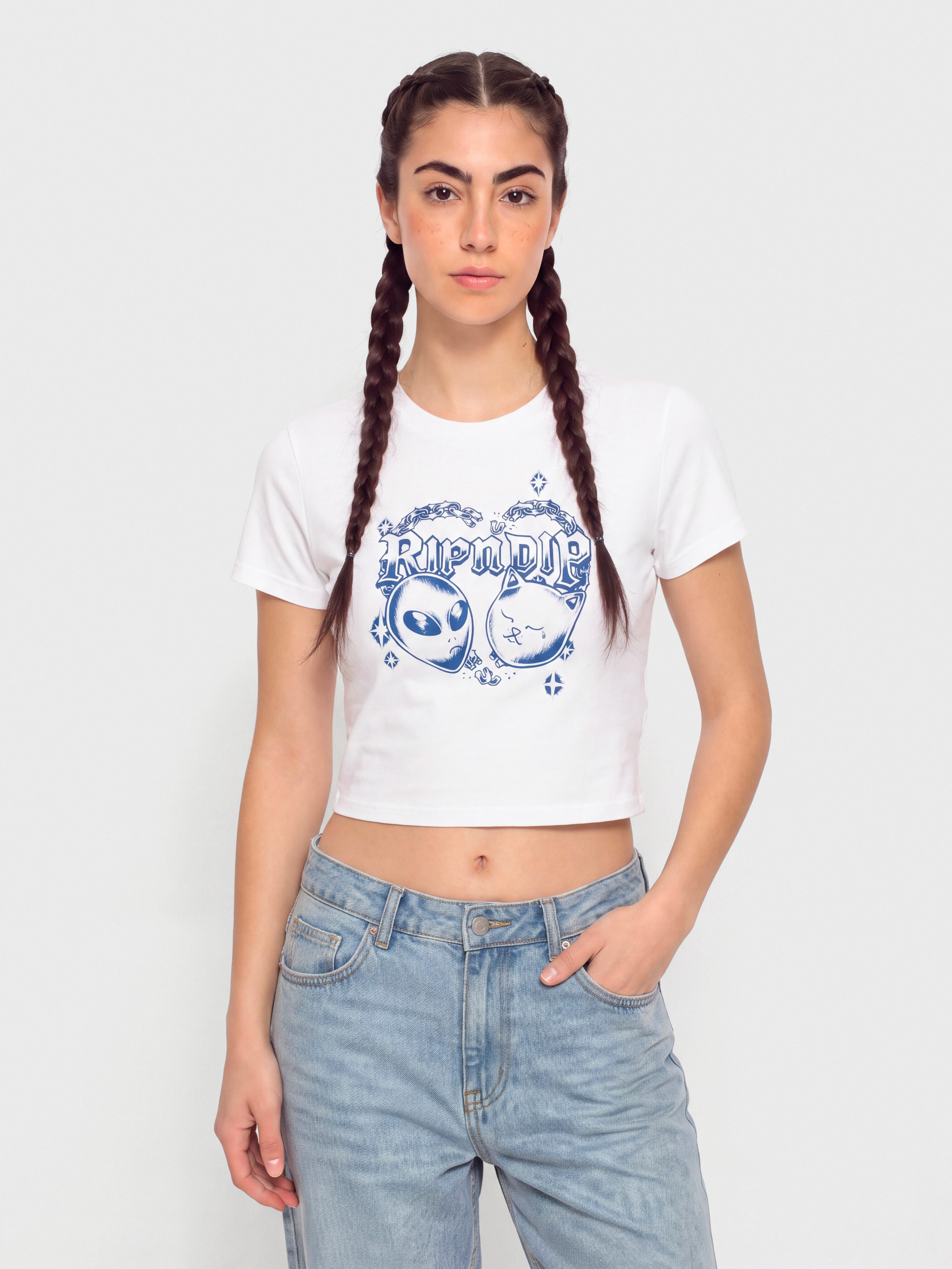 Póló RipNDip Kali Cropped Baby (white)