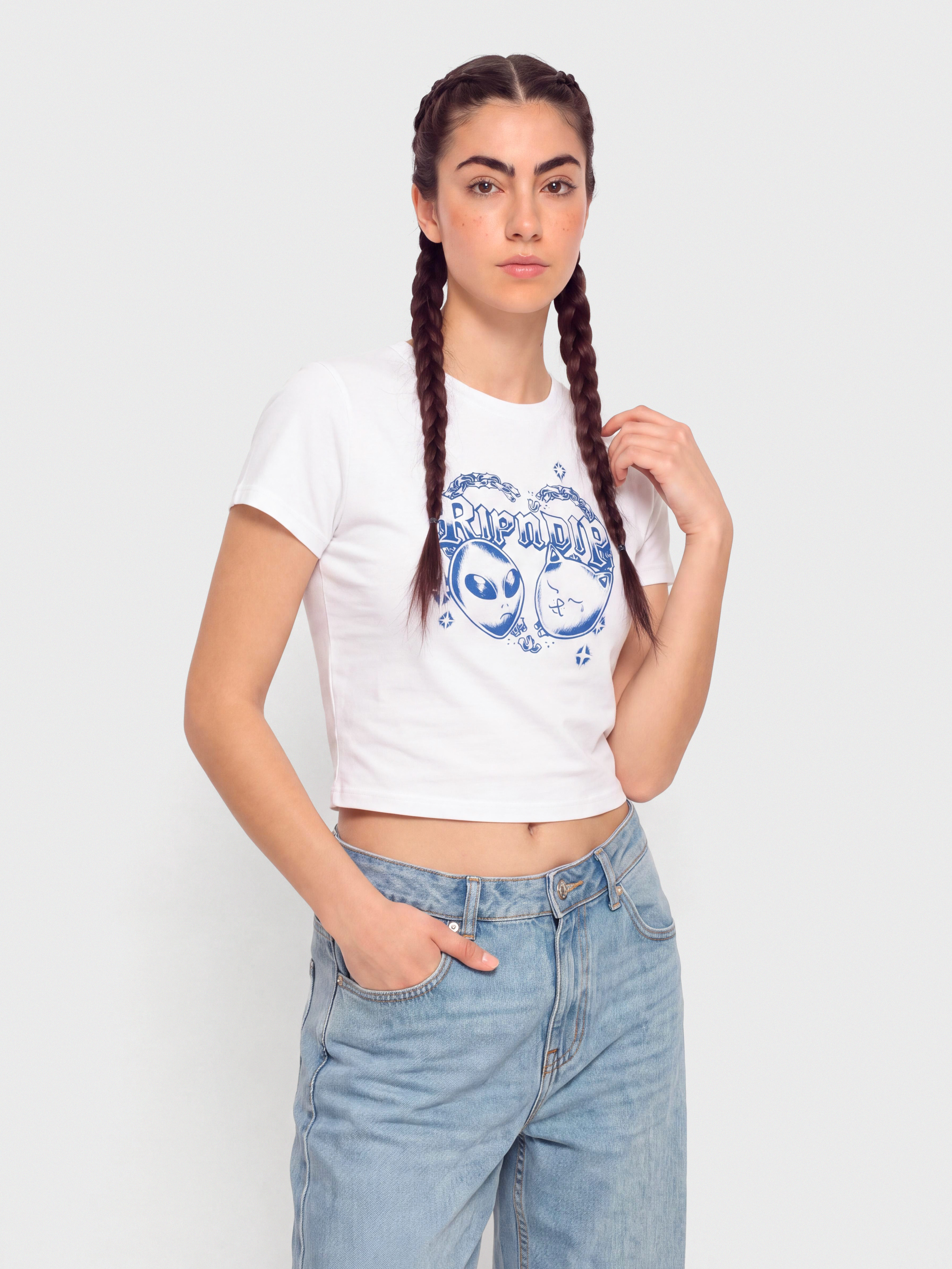 Póló RipNDip Kali Cropped Baby (white)