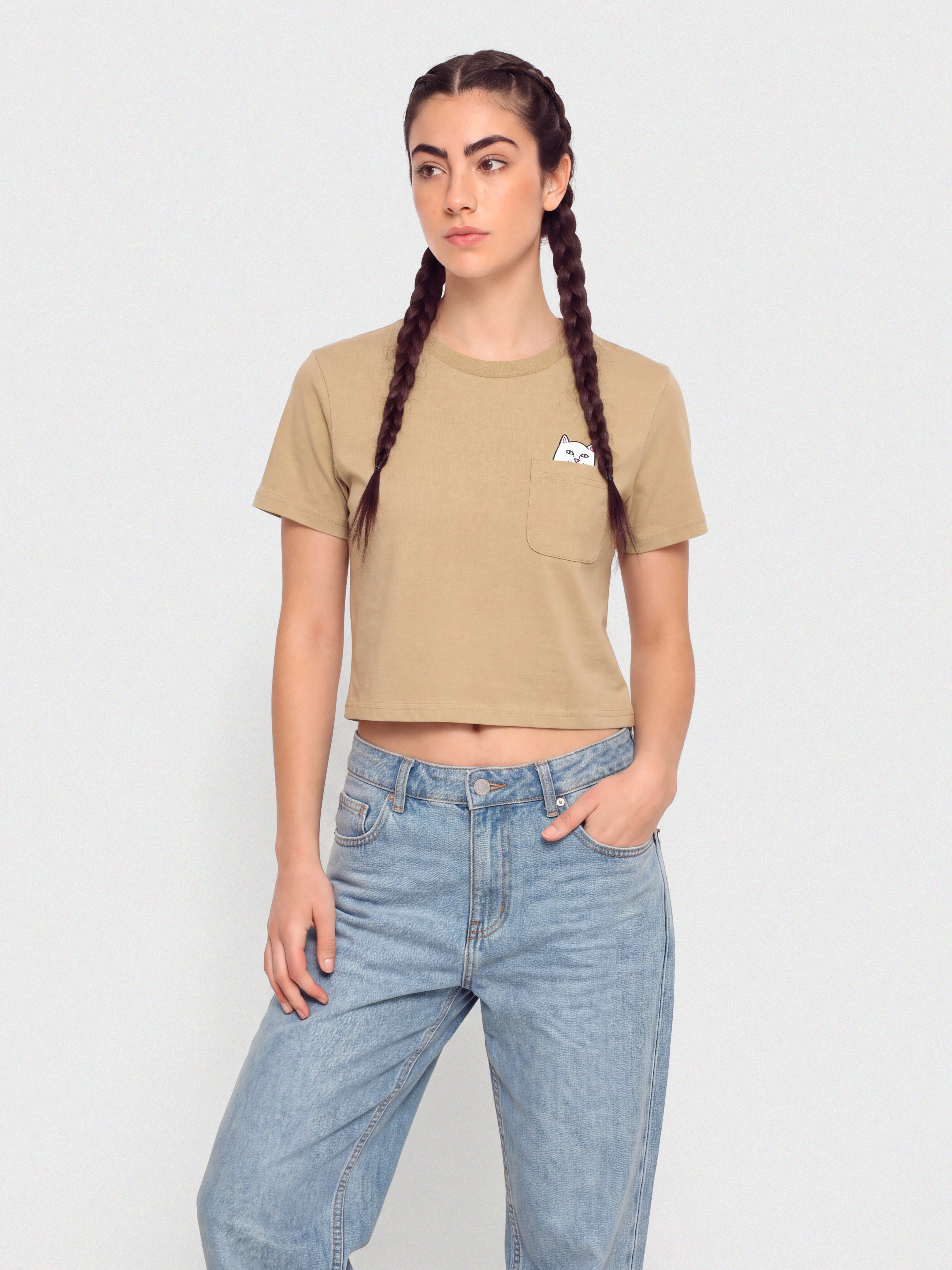 RipNDip Lord Nermal Cropped Pocket Póló (tan)