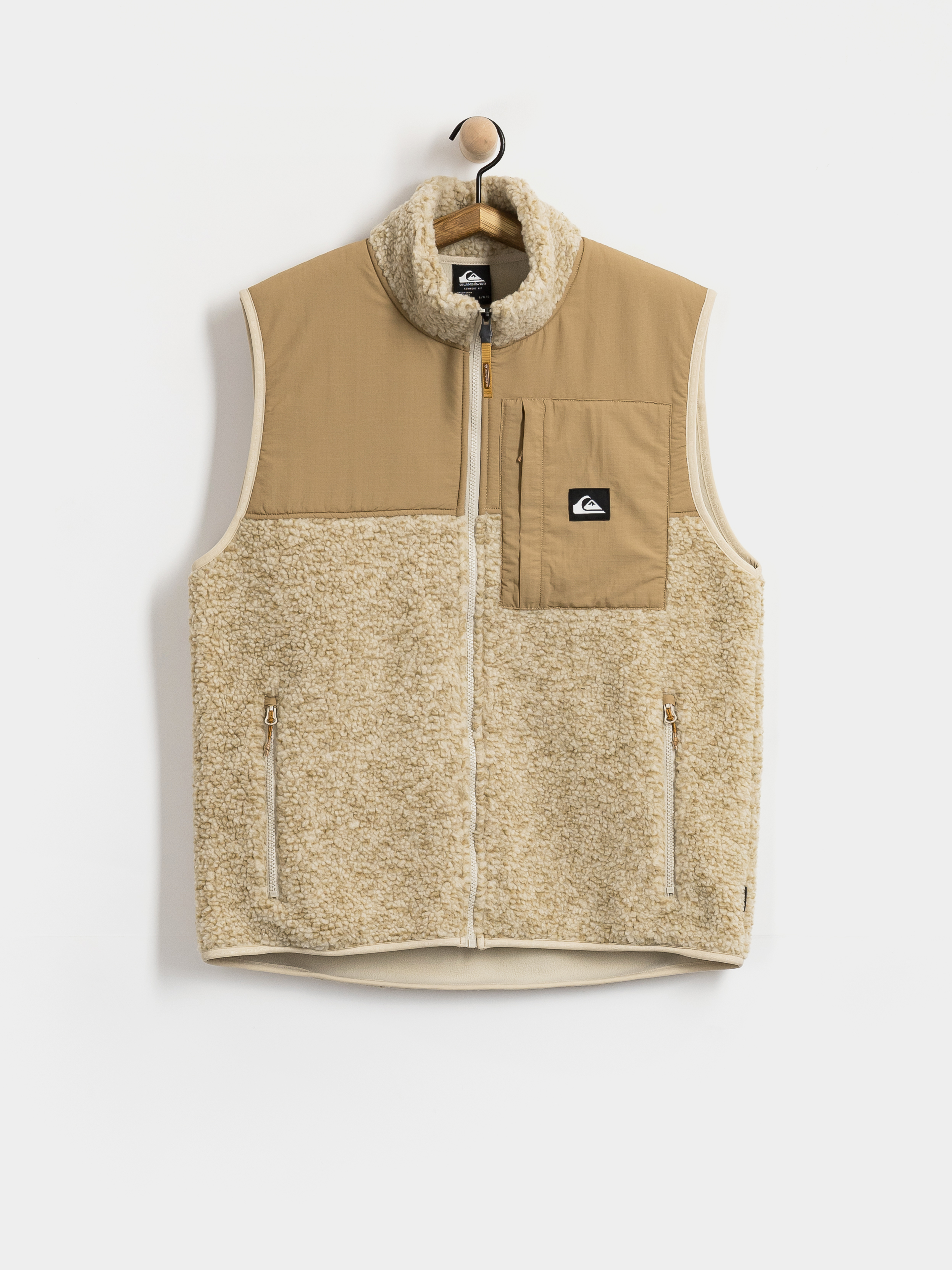 Férfi Quiksilver Shallow Water Gilet Polár pulóver (peyote heather swallow water)