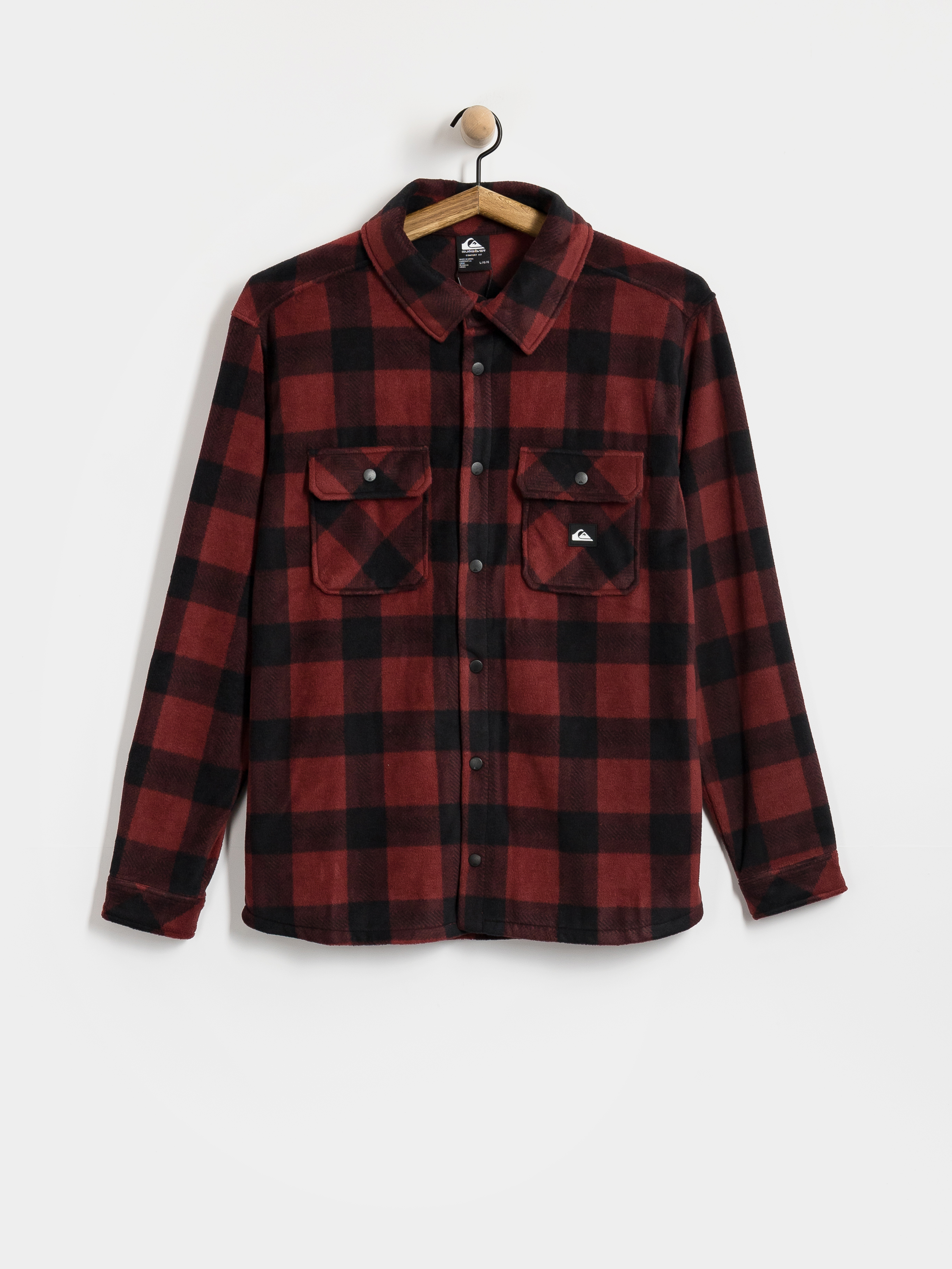 Quiksilver Venture Polar Fleece Shirt Polár pulóver (venture polar oxblood)