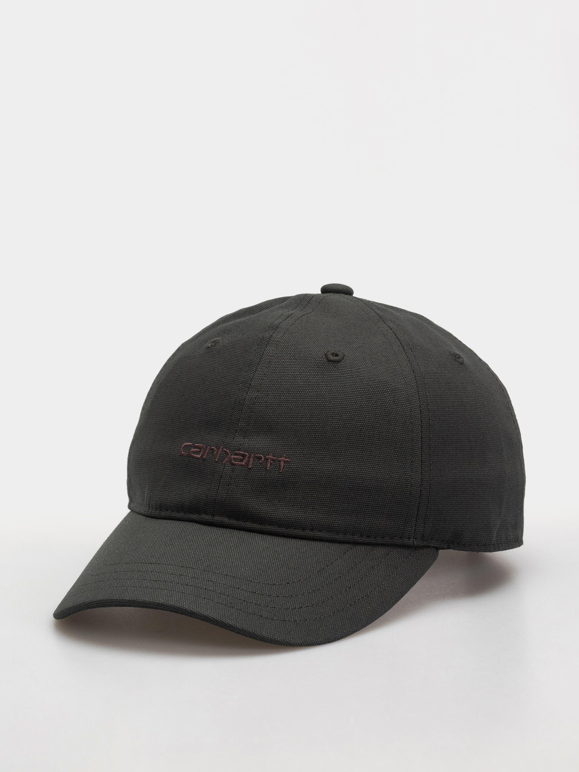 Carhartt WIP Canvas Script Baseball sapka (dark scarab/palisander)
