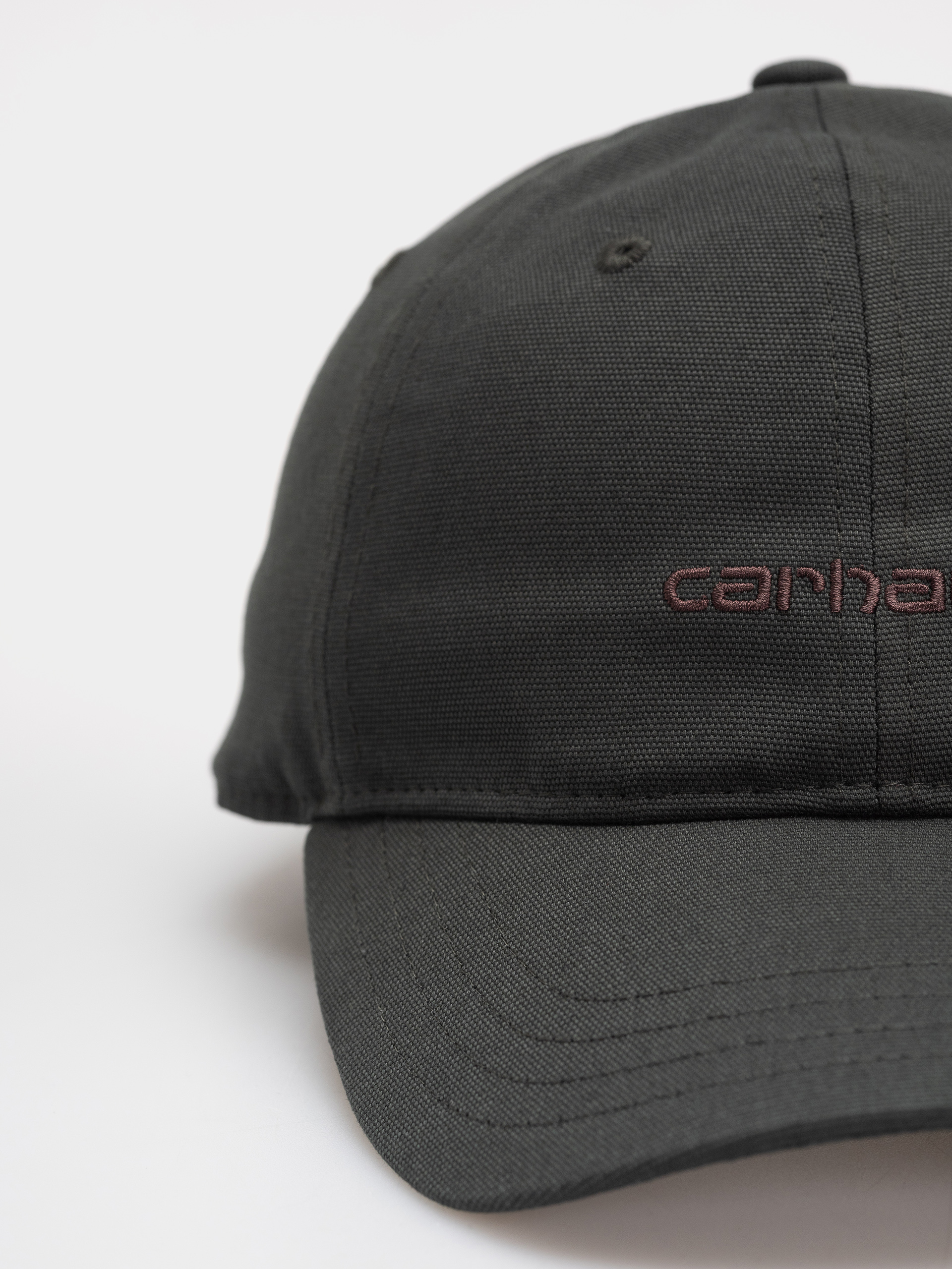 Carhartt WIP Canvas Script Baseball sapka (dark scarab/palisander)