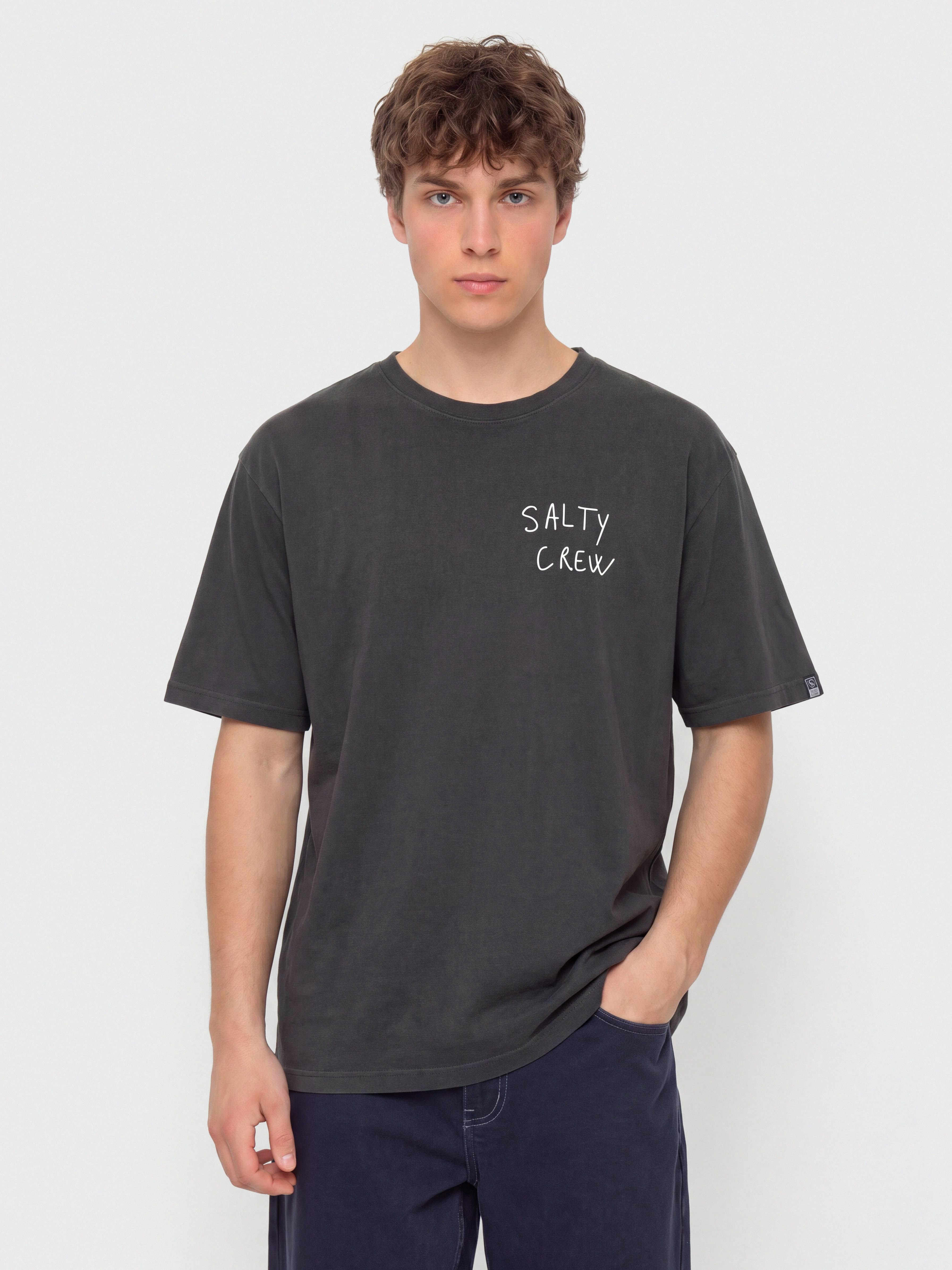 Salty Crew Swivel Lb Póló (pirate black)