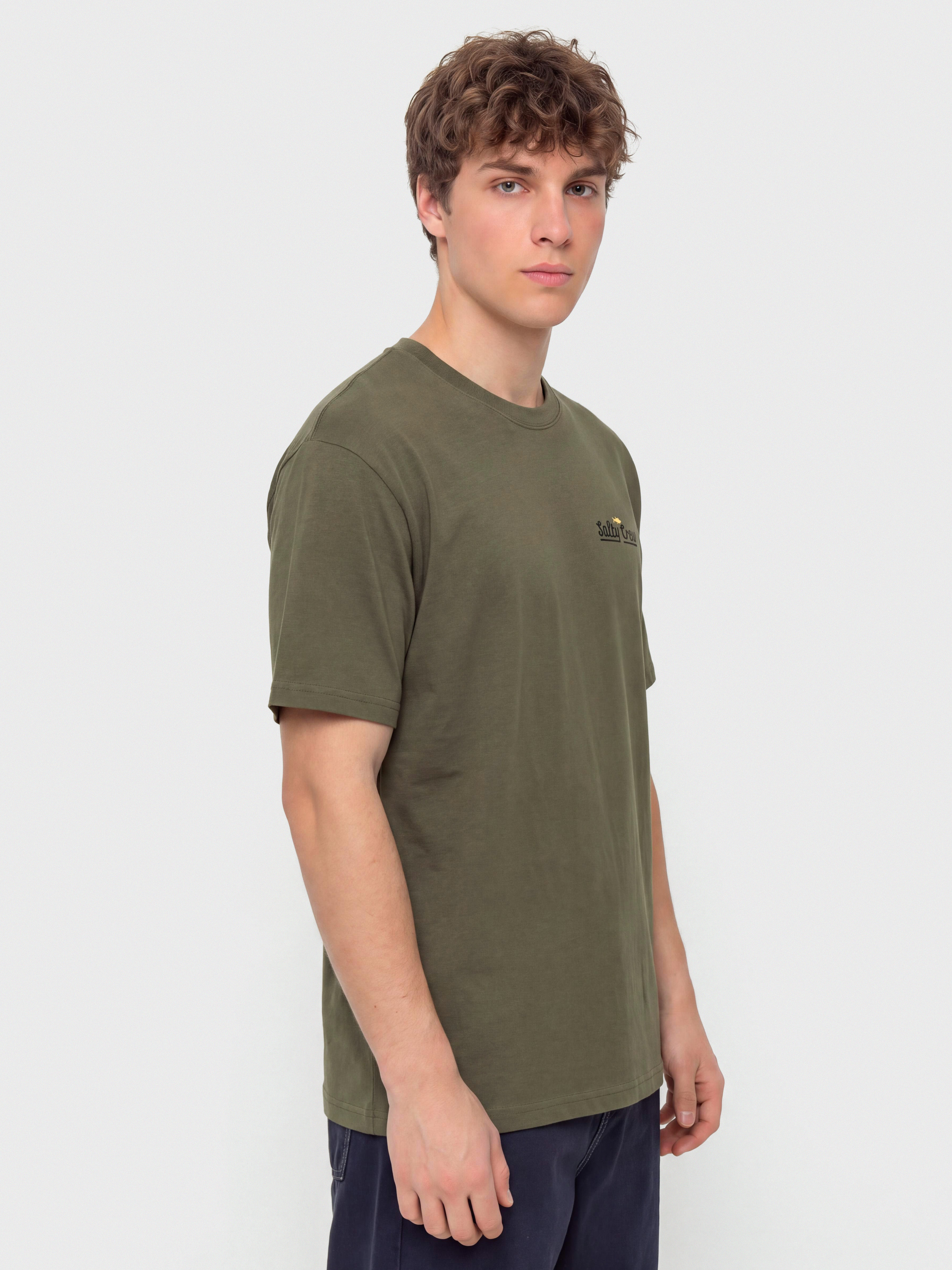 Póló Salty Crew Border Fill Classic (dusty olive)