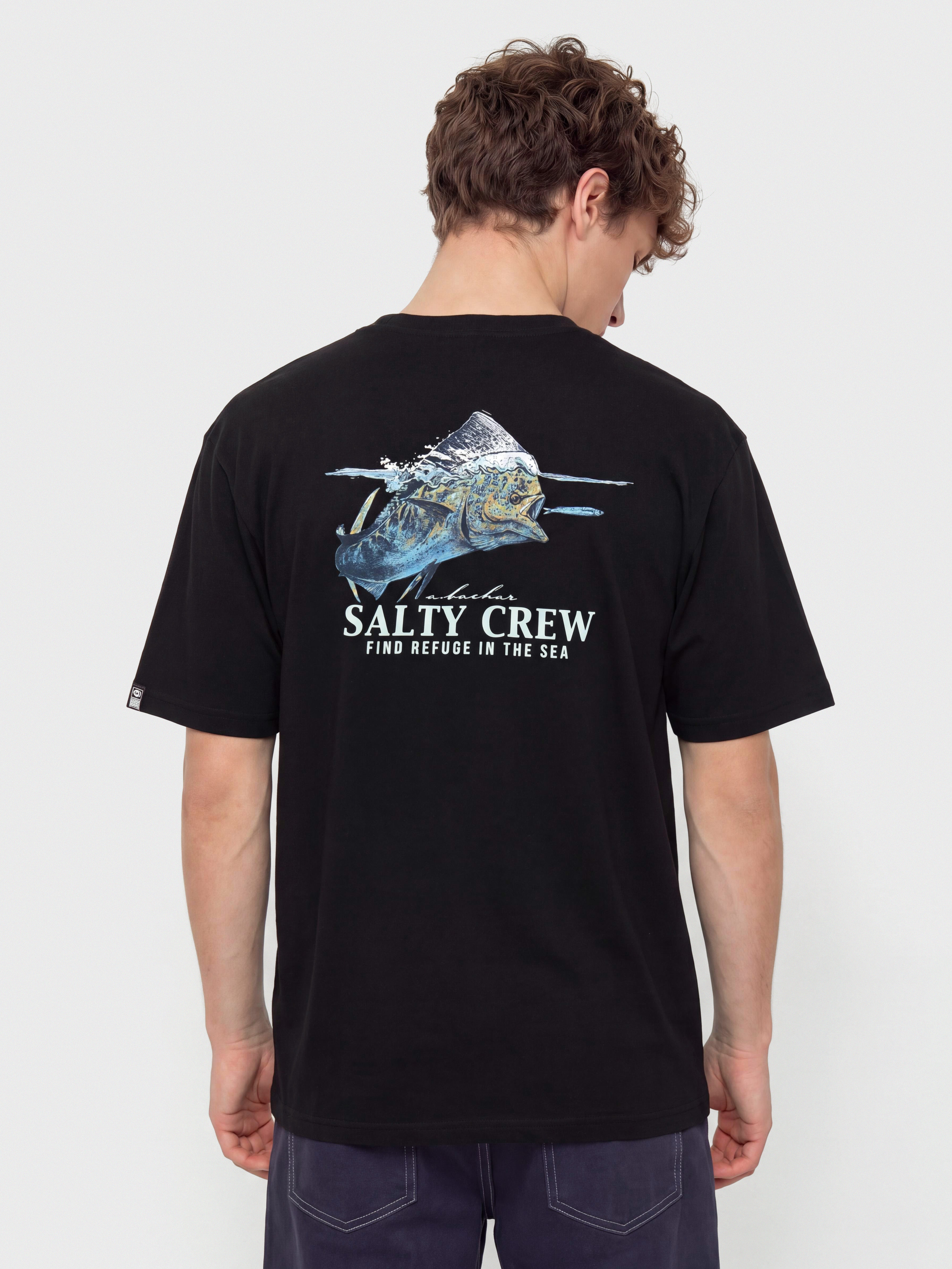 Póló Salty Crew Mahi Surface (black)