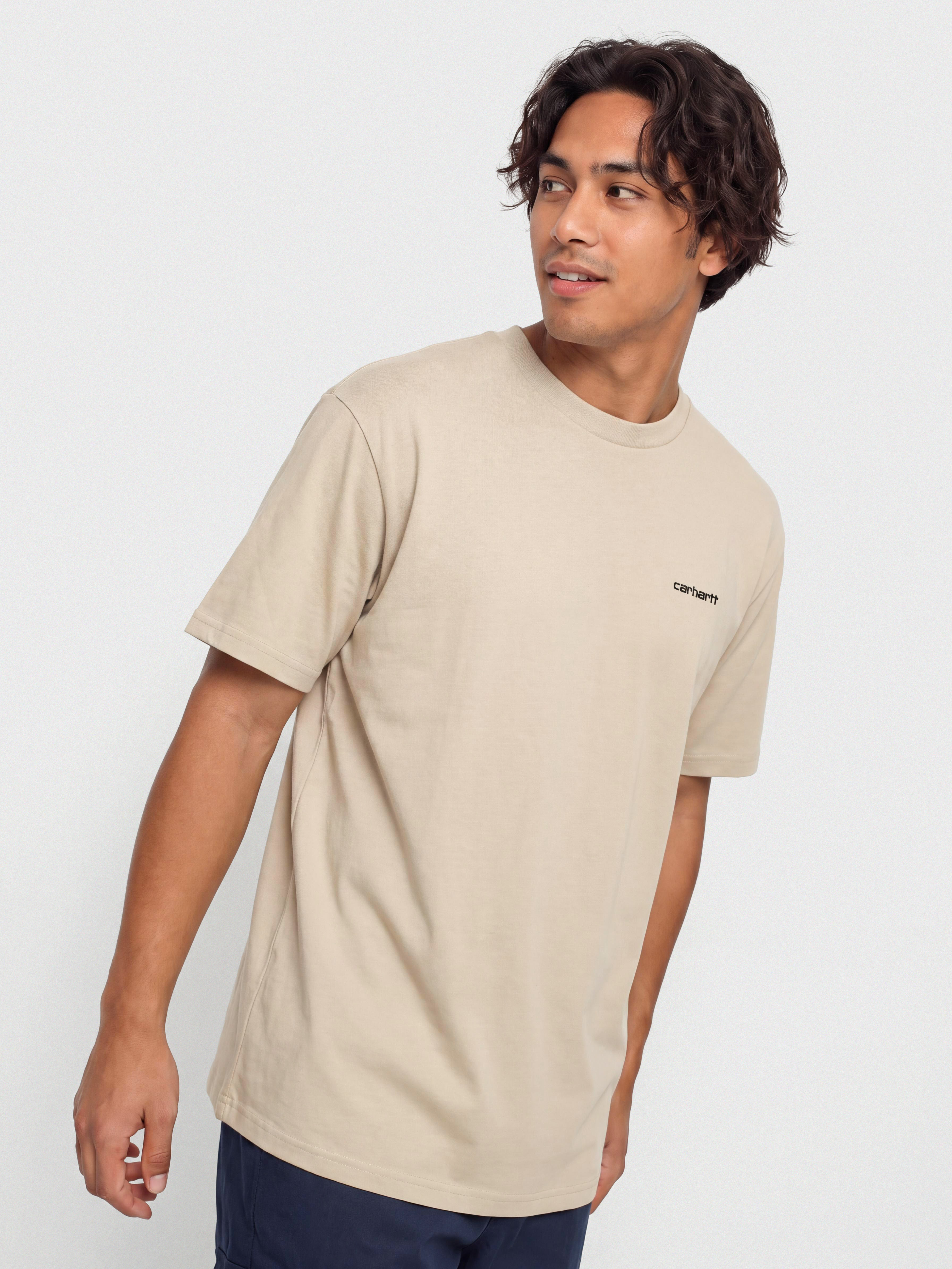 Carhartt WIP Script Embroidery Pu00f3lu00f3 (fleur de sel/black)