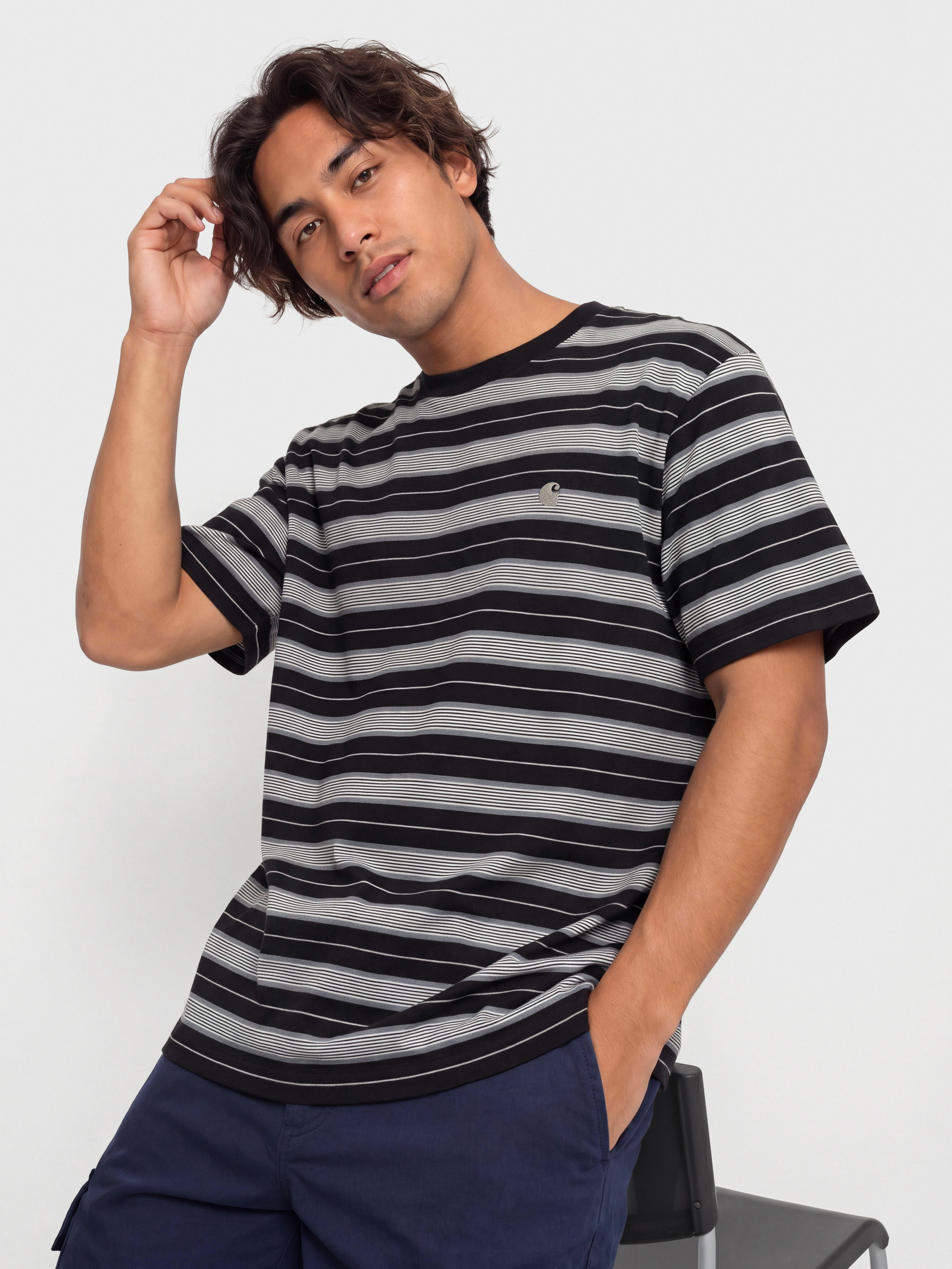 Carhartt WIP Bronson Pu00f3lu00f3 (bronson stripe black)