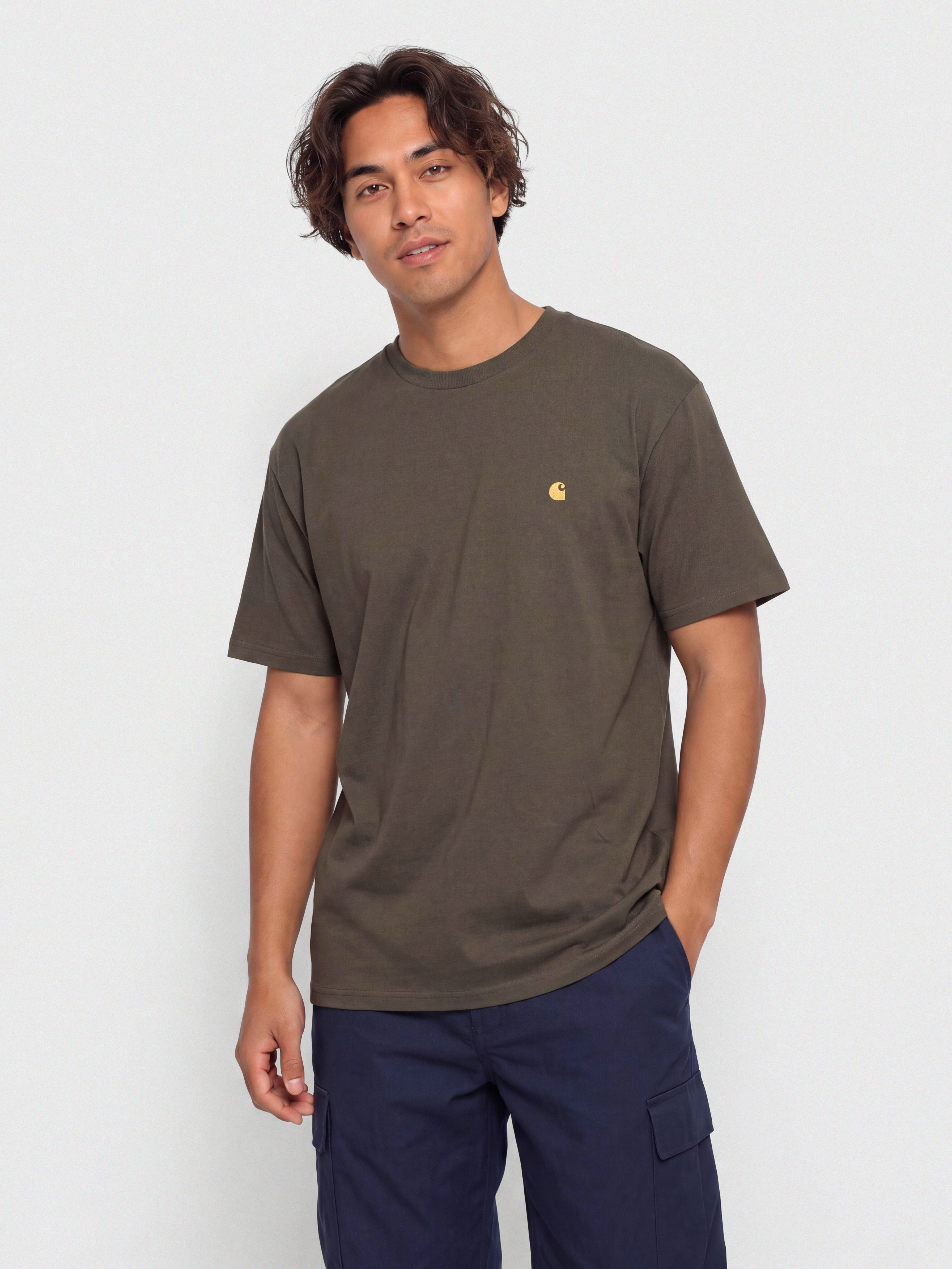 Carhartt WIP Chase Póló (shungite/gold)