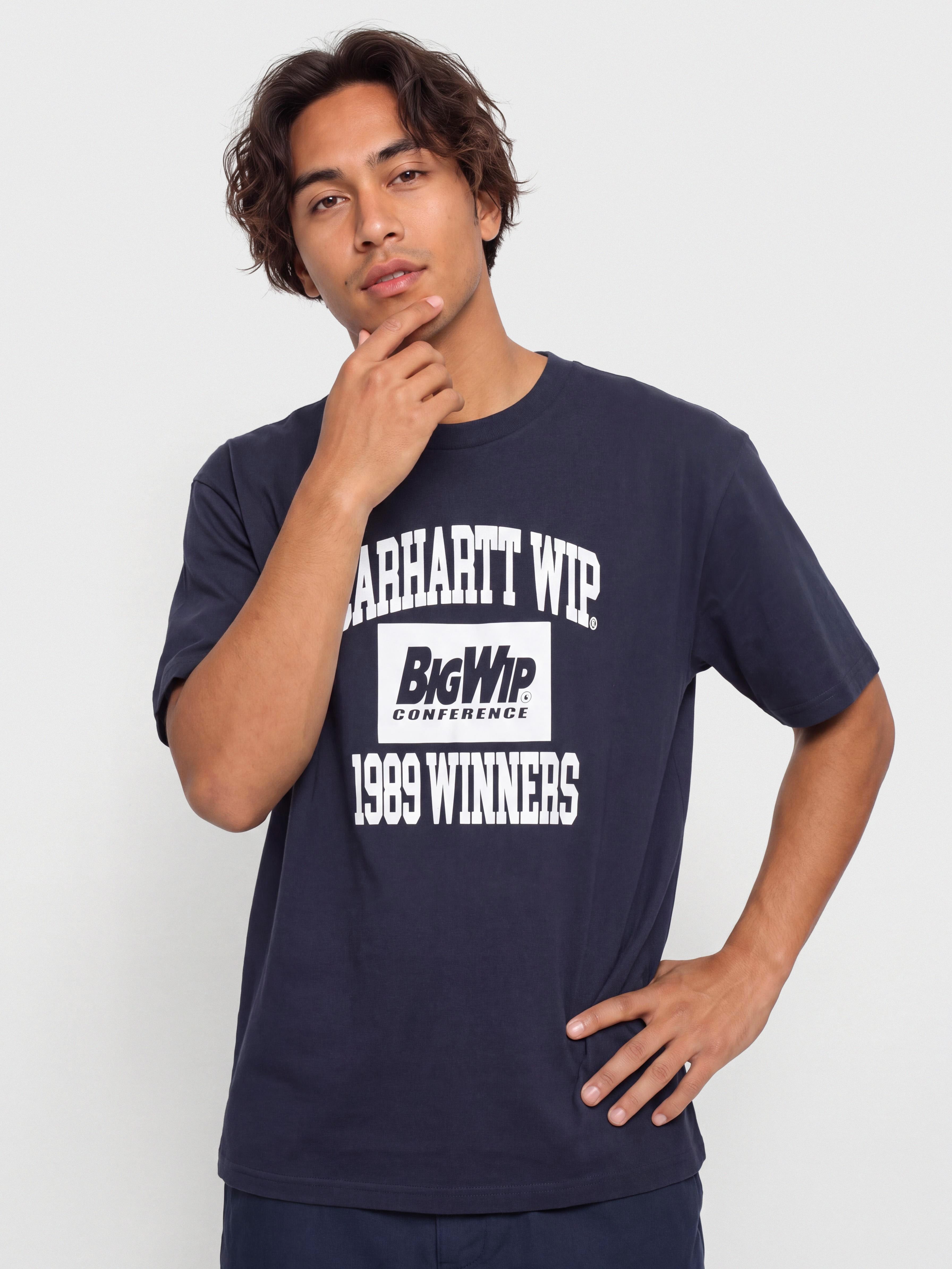 Carhartt WIP 1989 Winners Pu00f3lu00f3 (dark navy/heavy stone wash)