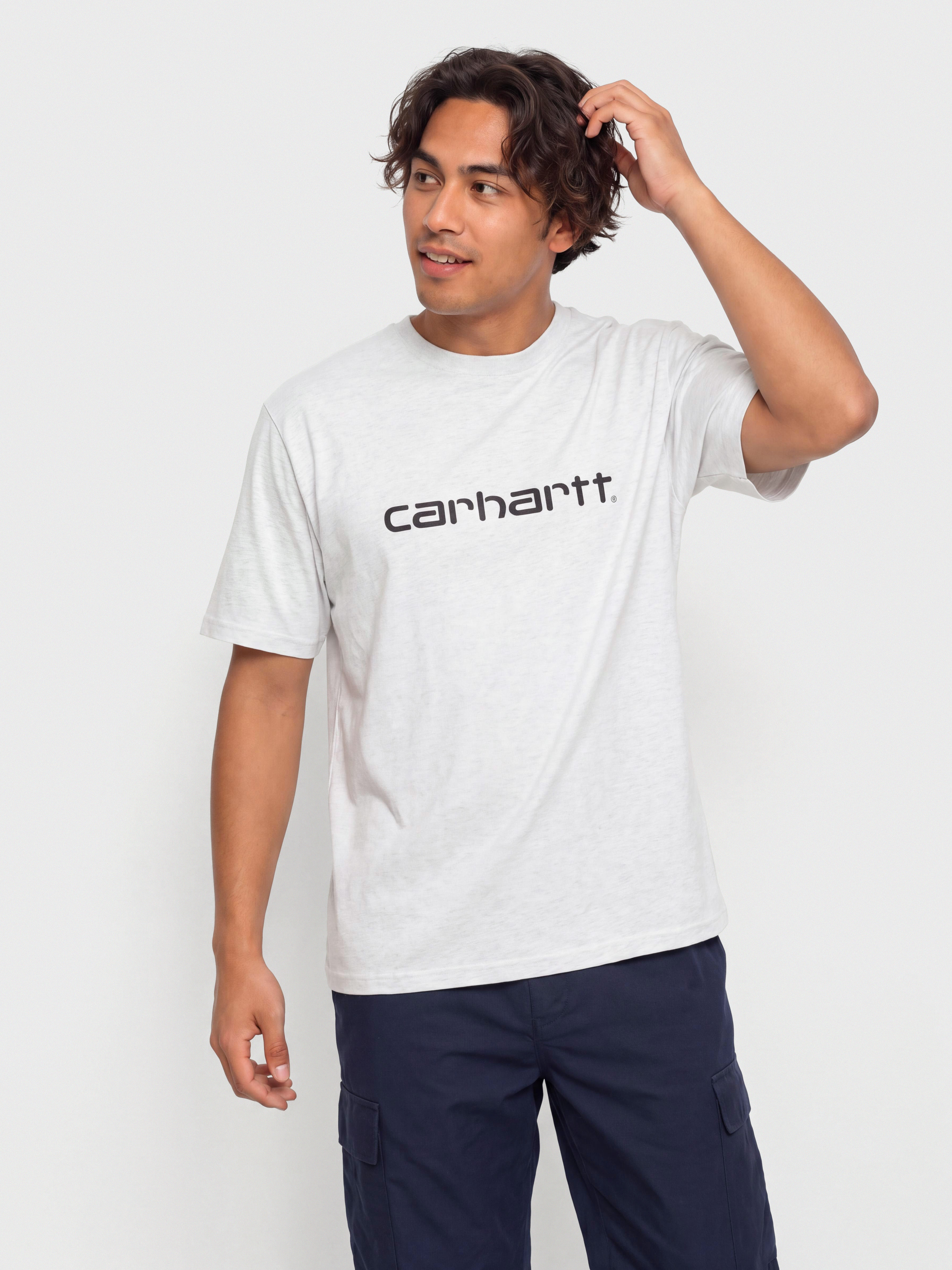 Carhartt WIP Script Póló (ash heather/graphite)