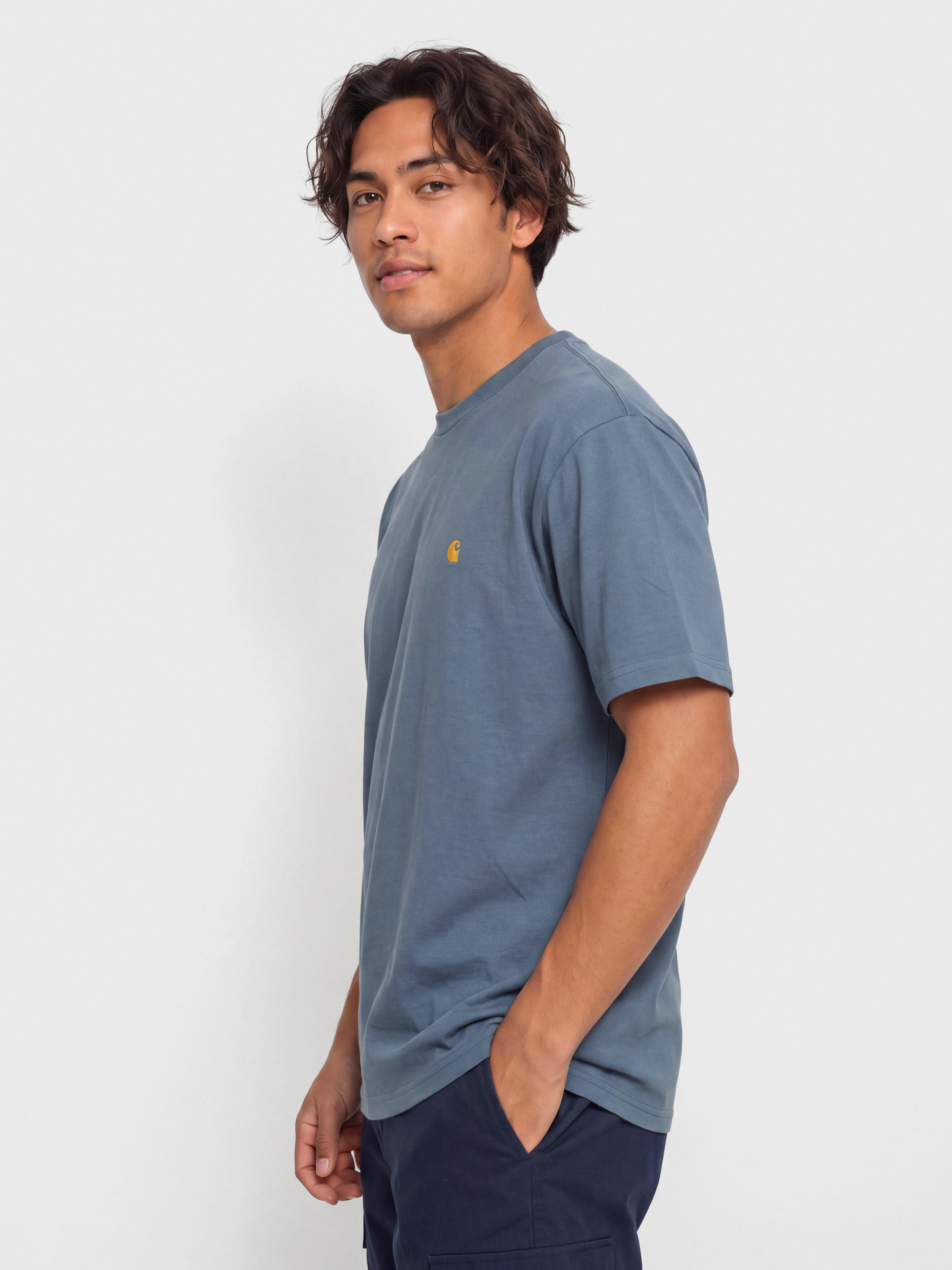 Carhartt WIP Chase Póló (icesheet/gold)