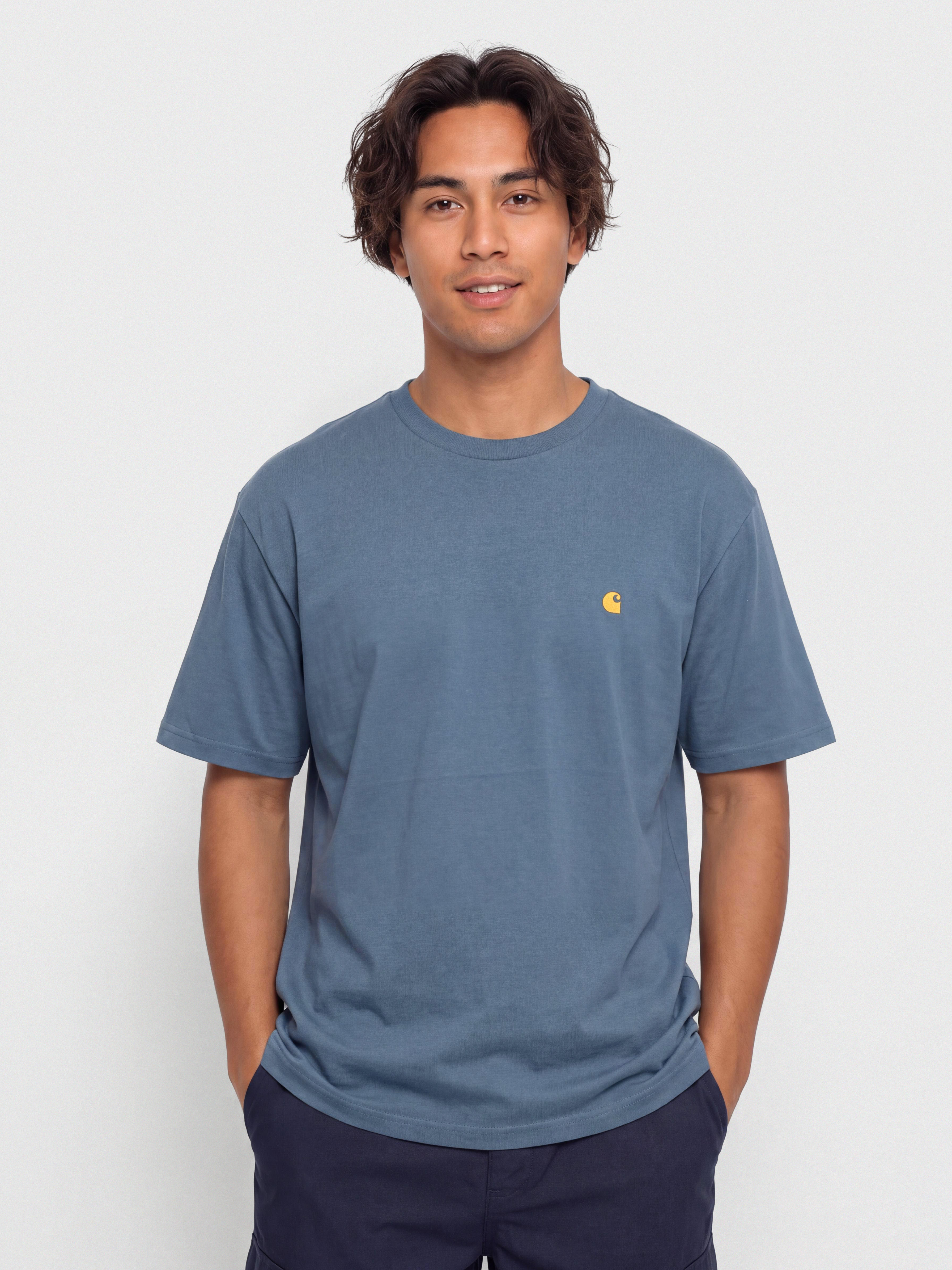 Carhartt WIP Chase Póló (icesheet/gold)