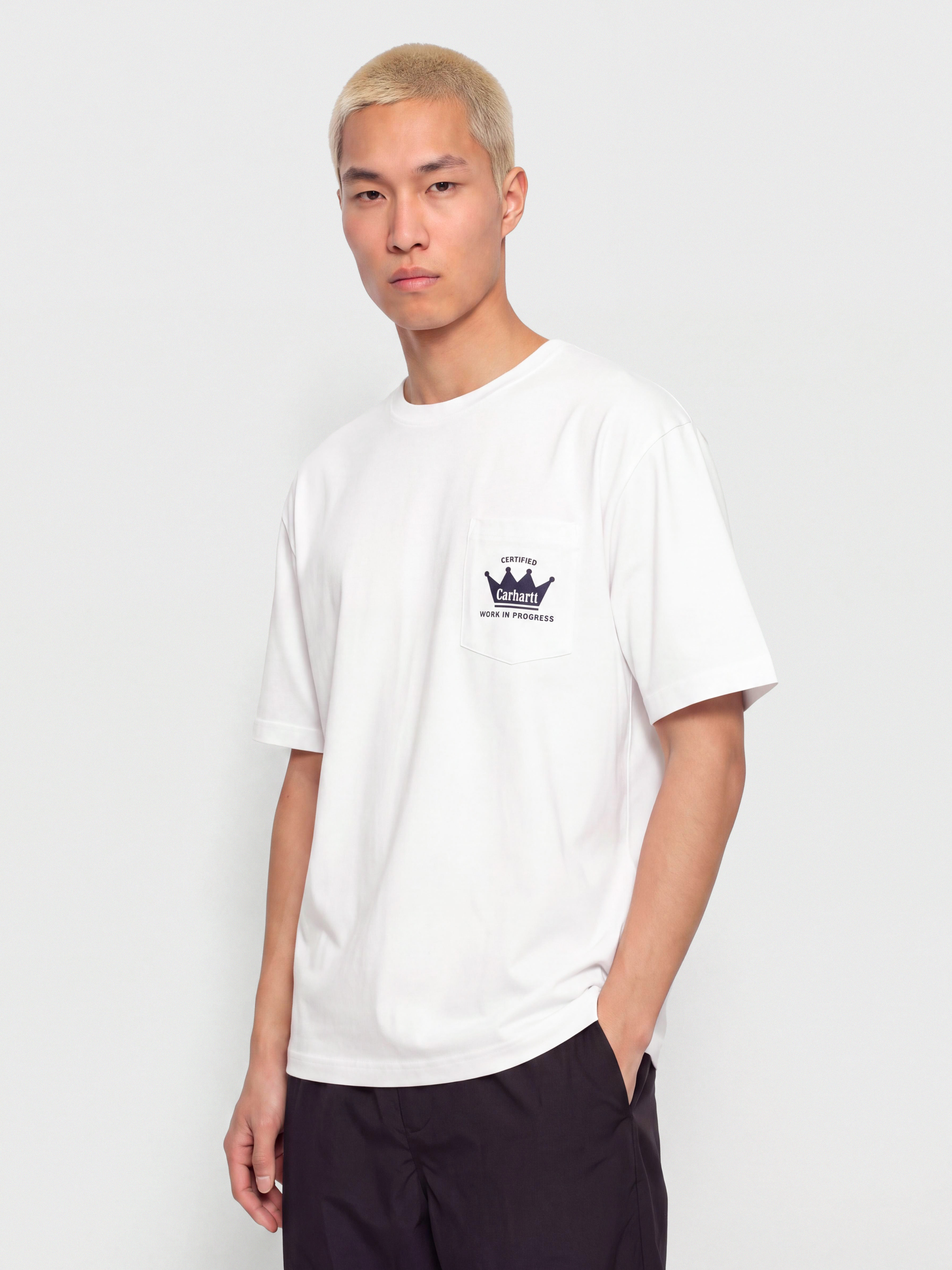 Carhartt WIP Crown Pocket Pu00f3lu00f3 (white)