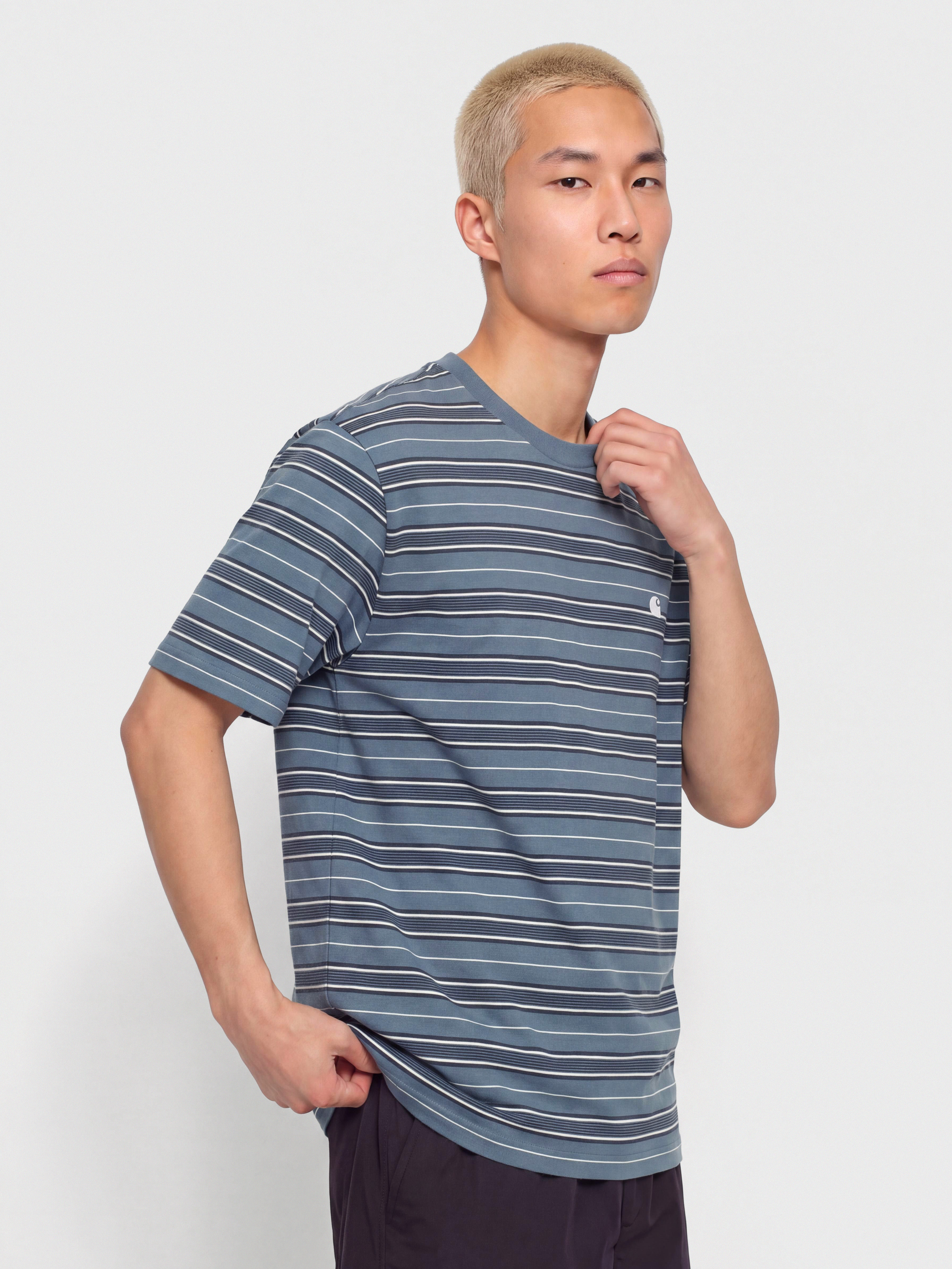 Carhartt WIP Bronson Pu00f3lu00f3 (bronson stripe icesheet)