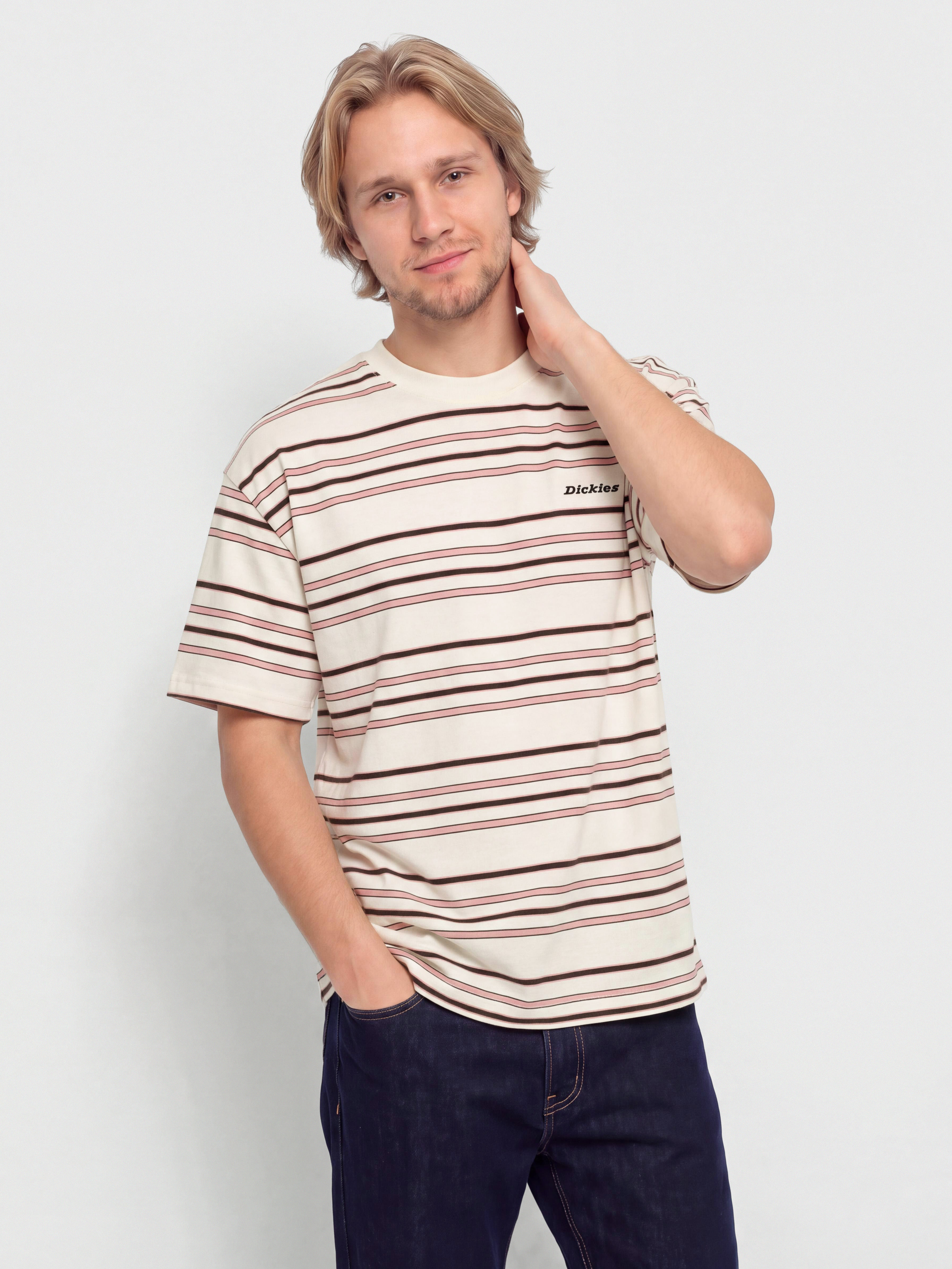 Dickies East Liberty Stripe Póló (egret)