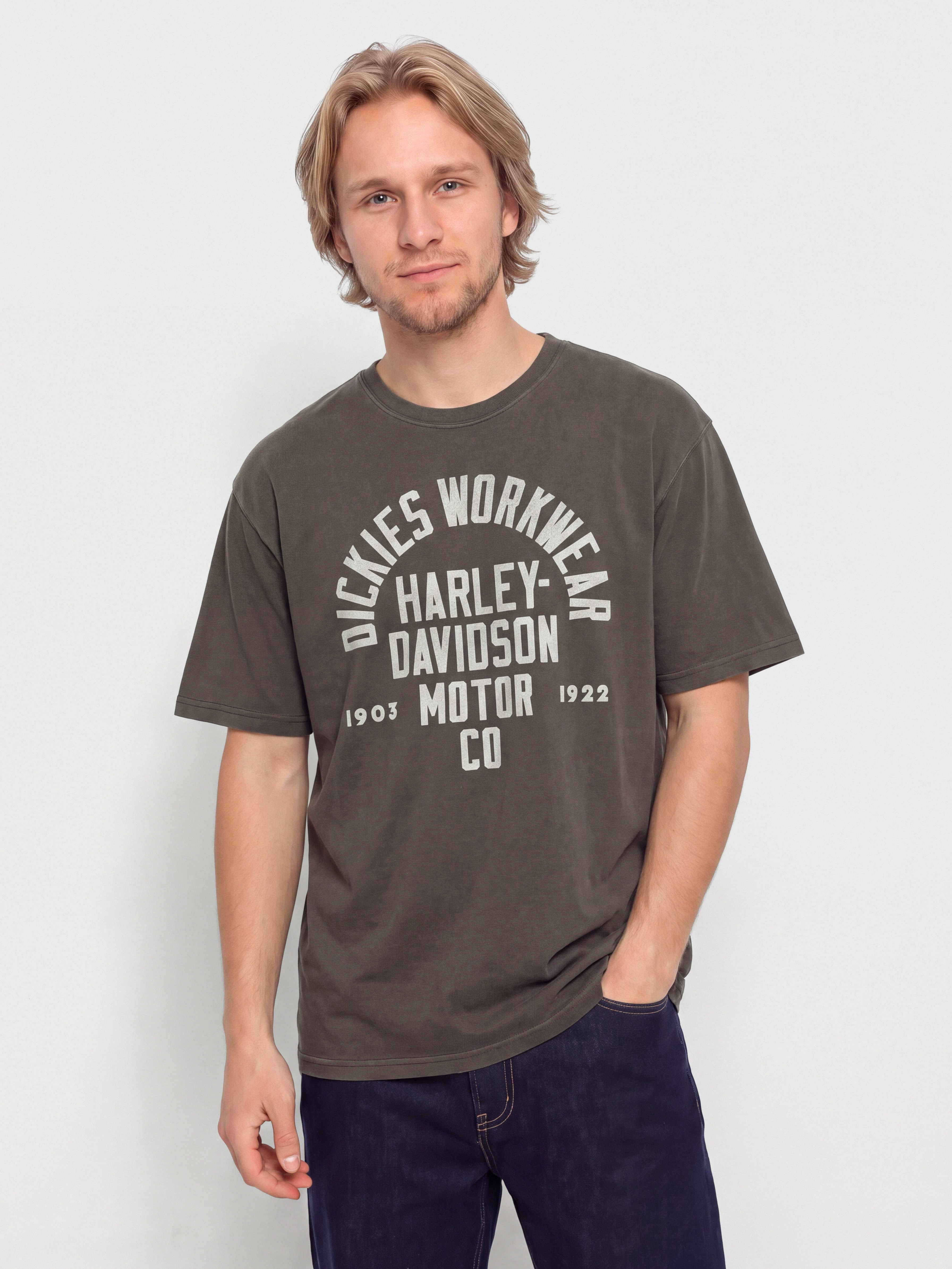 Póló Dickies X Harley Davidson Vintage Wash (black)